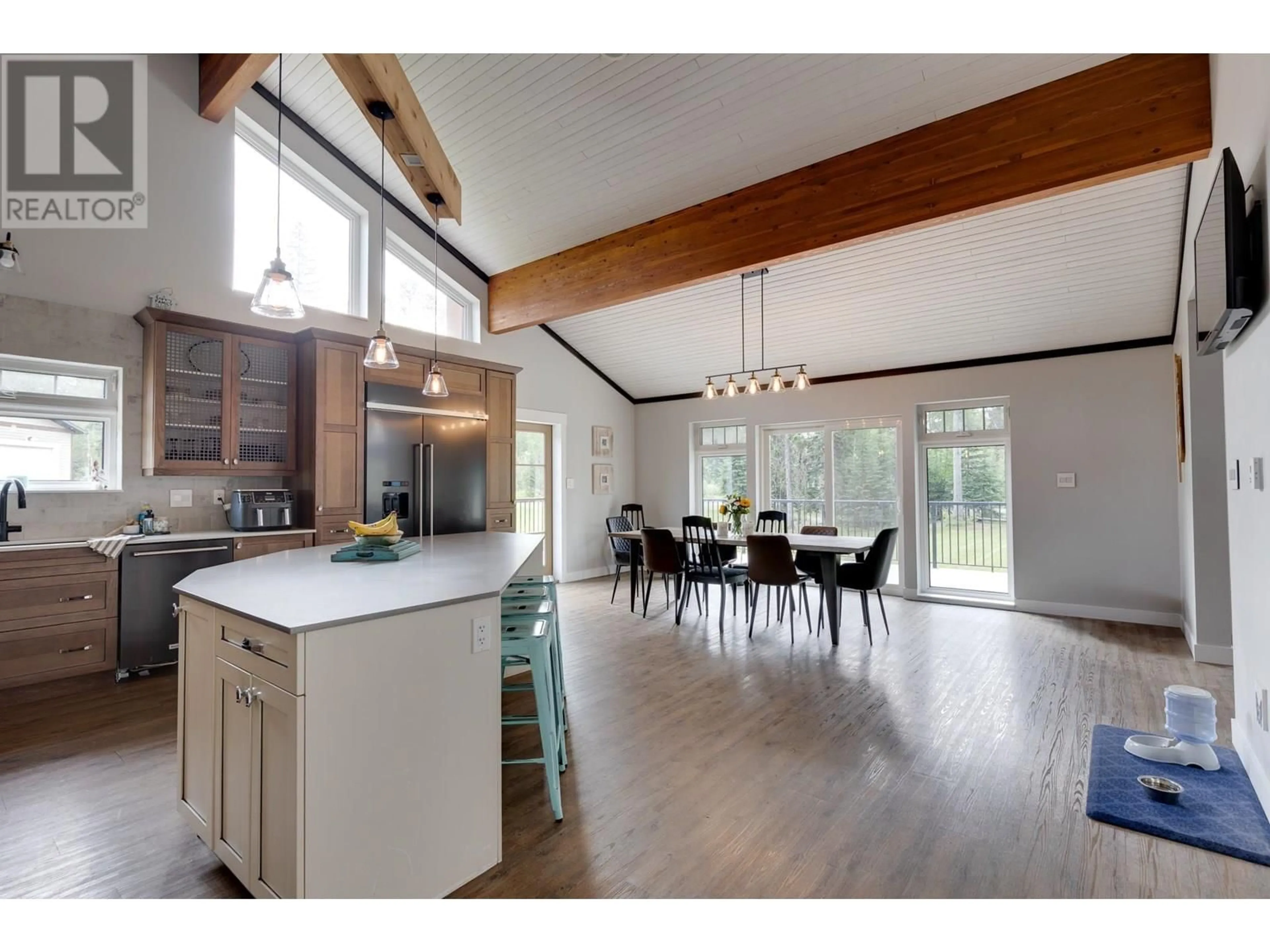 Open concept kitchen, wood/laminate floor for 4270 VISTA ROAD, Prince George British Columbia V2K5S2