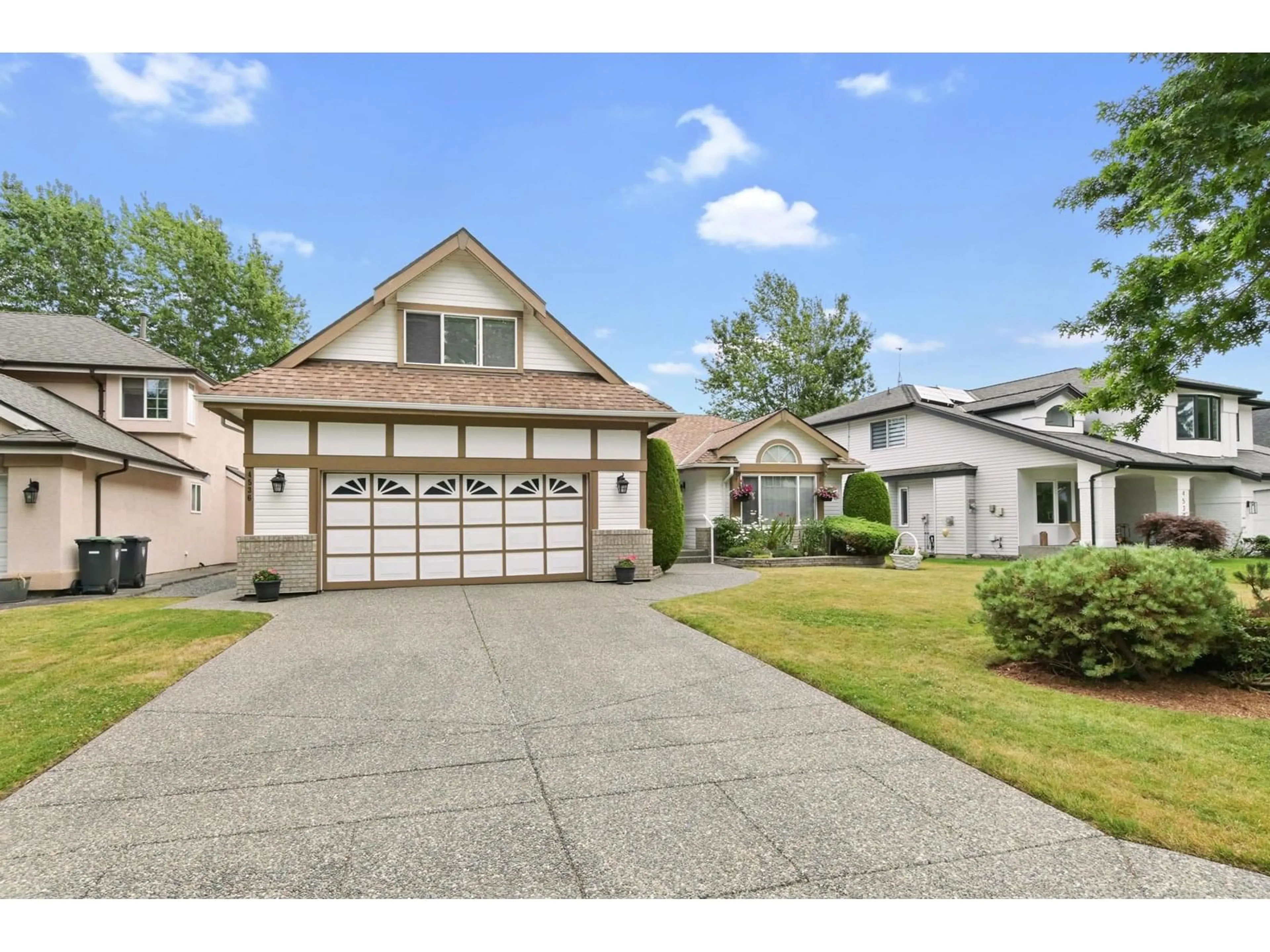 Home with vinyl exterior material, street for 4536 221A, Langley British Columbia V2Z1B5