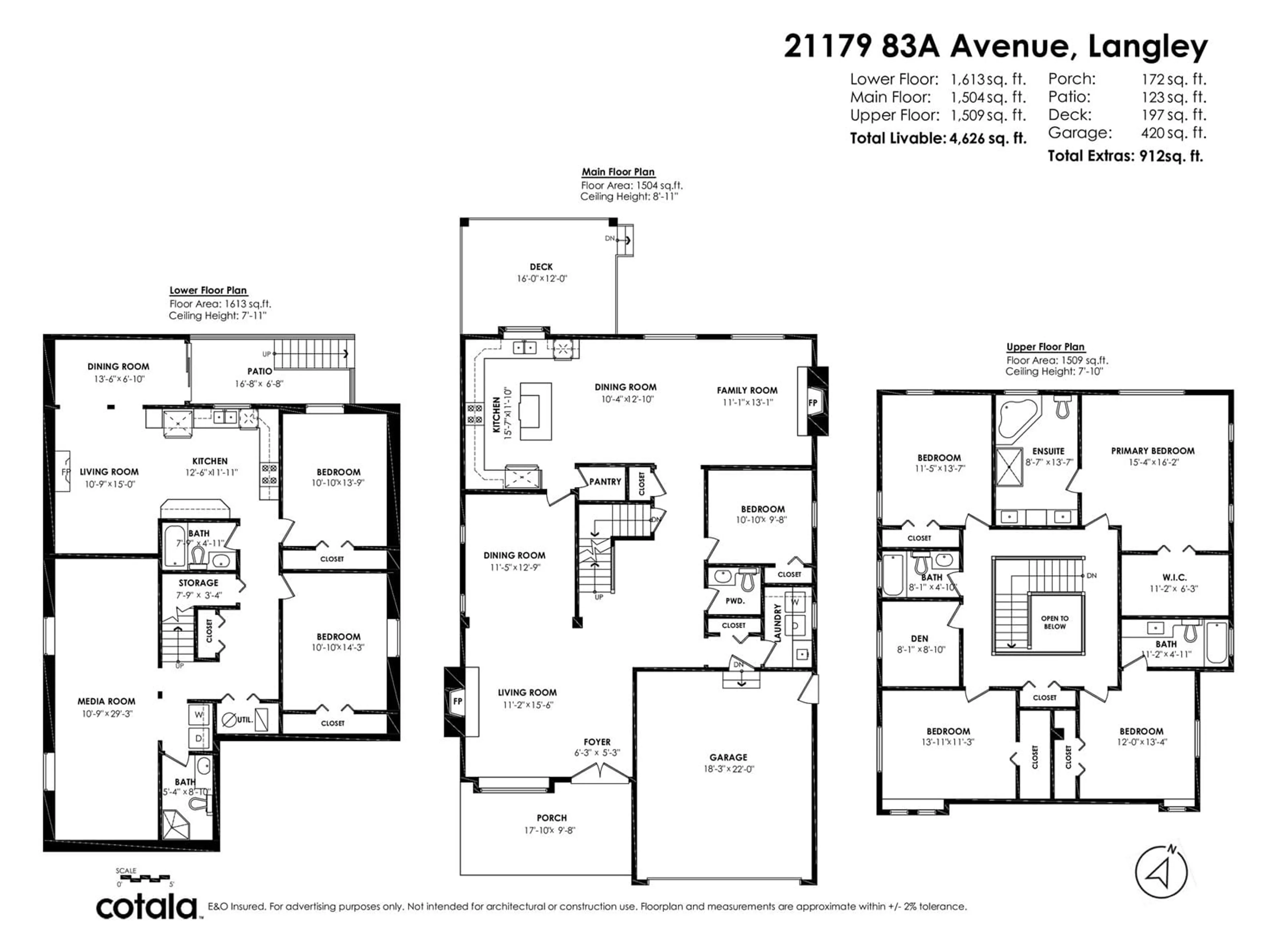 Floor plan for 21179 83A, Langley British Columbia V2Y0C4