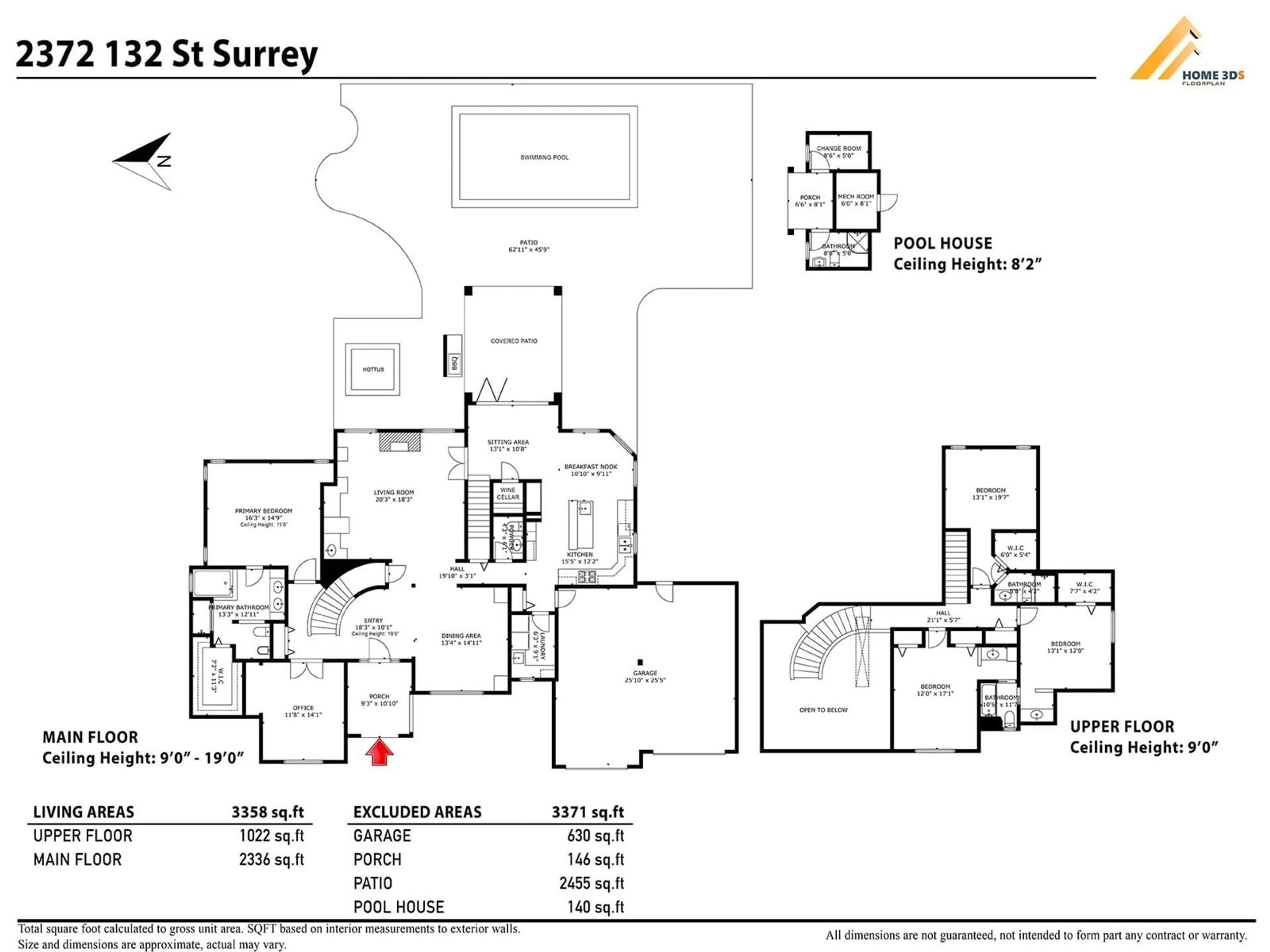 Floor plan for 2372 132, Surrey British Columbia V4A9B2