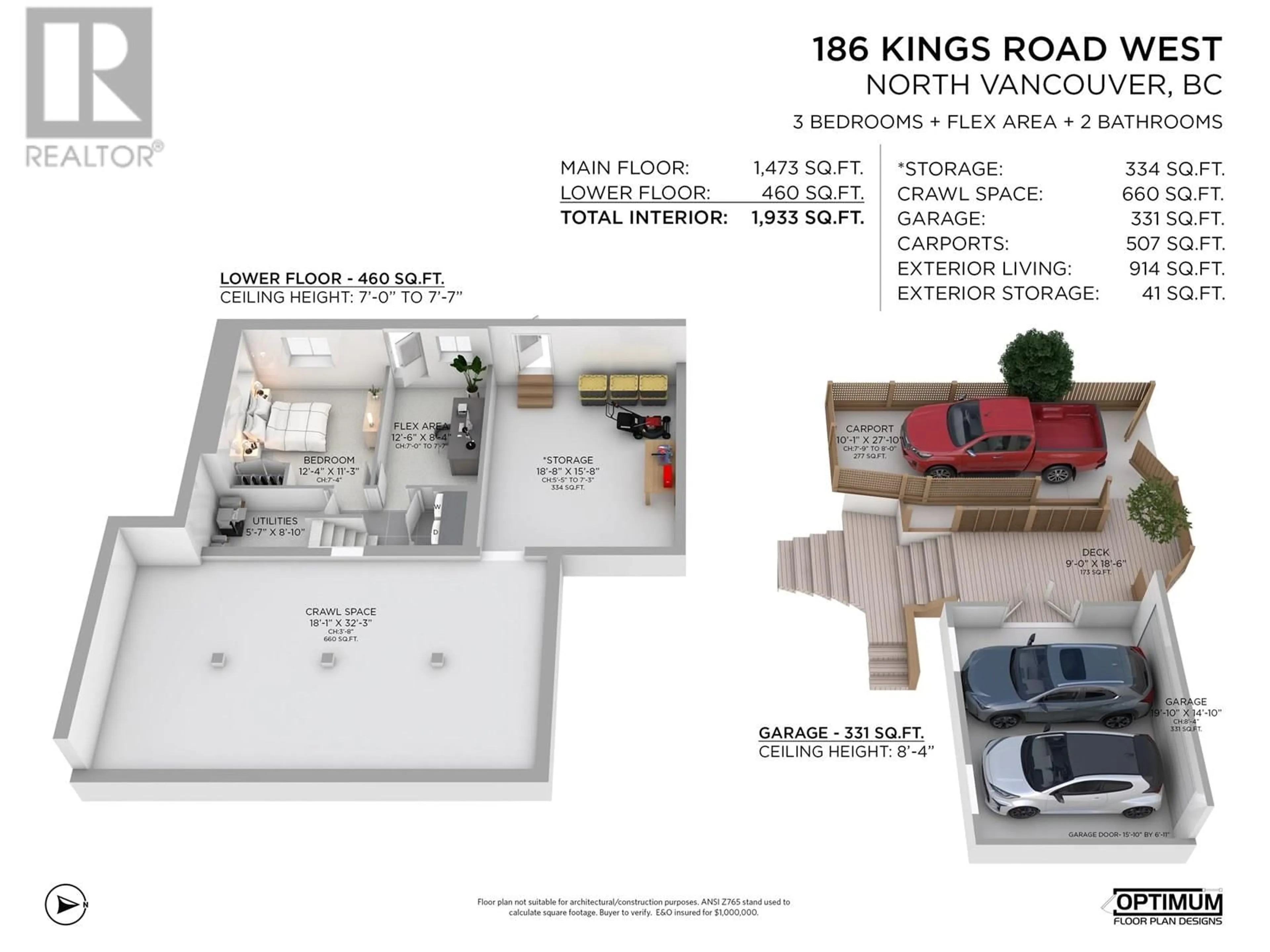 Floor plan for 186 KINGS ROAD, North Vancouver British Columbia V7N2L8