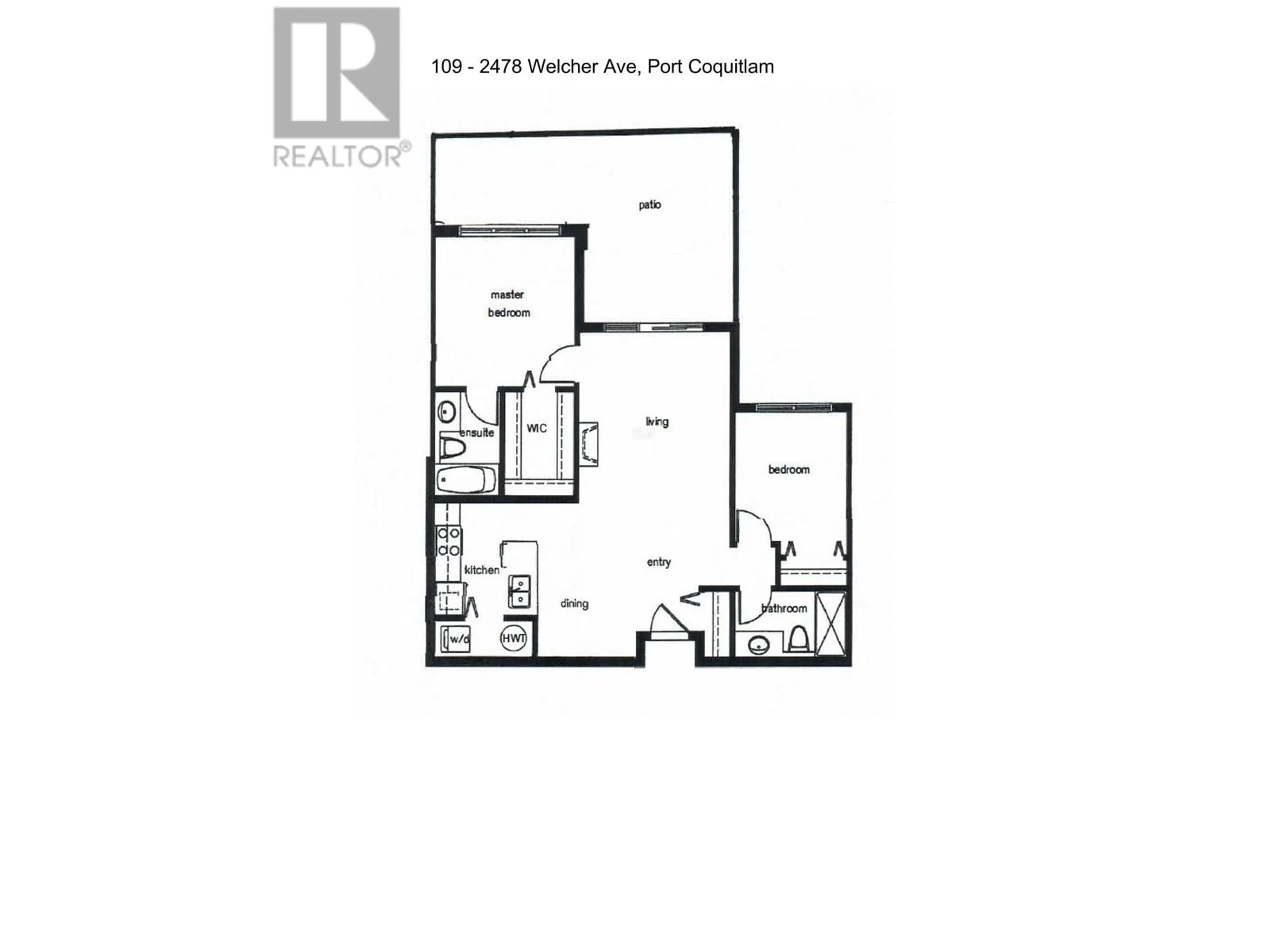 Floor plan for 109 - 2478 WELCHER AVENUE, Port Coquitlam British Columbia V3C0A6