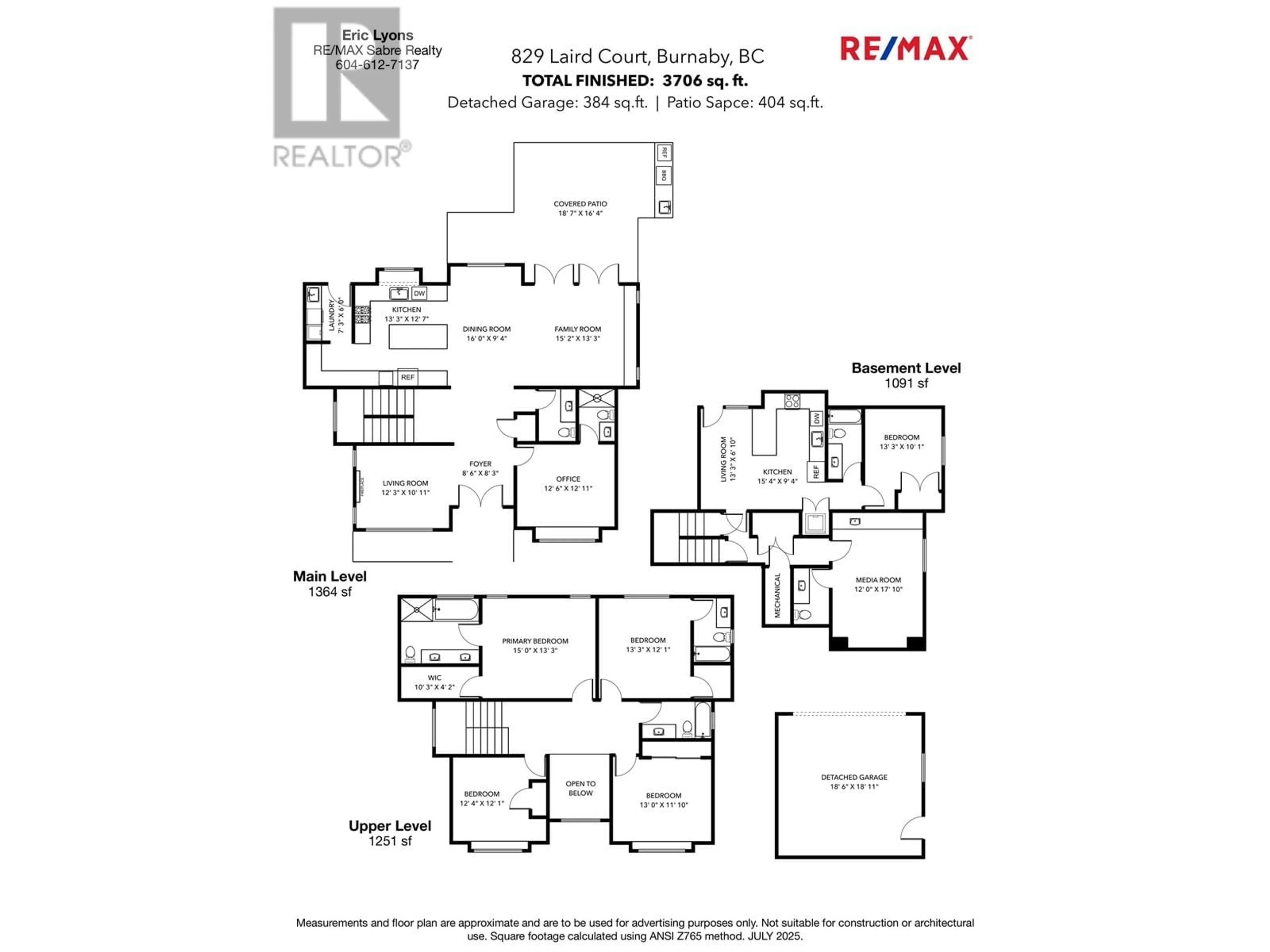 Floor plan for 829 LAIRD COURT, Burnaby British Columbia V5B0A6