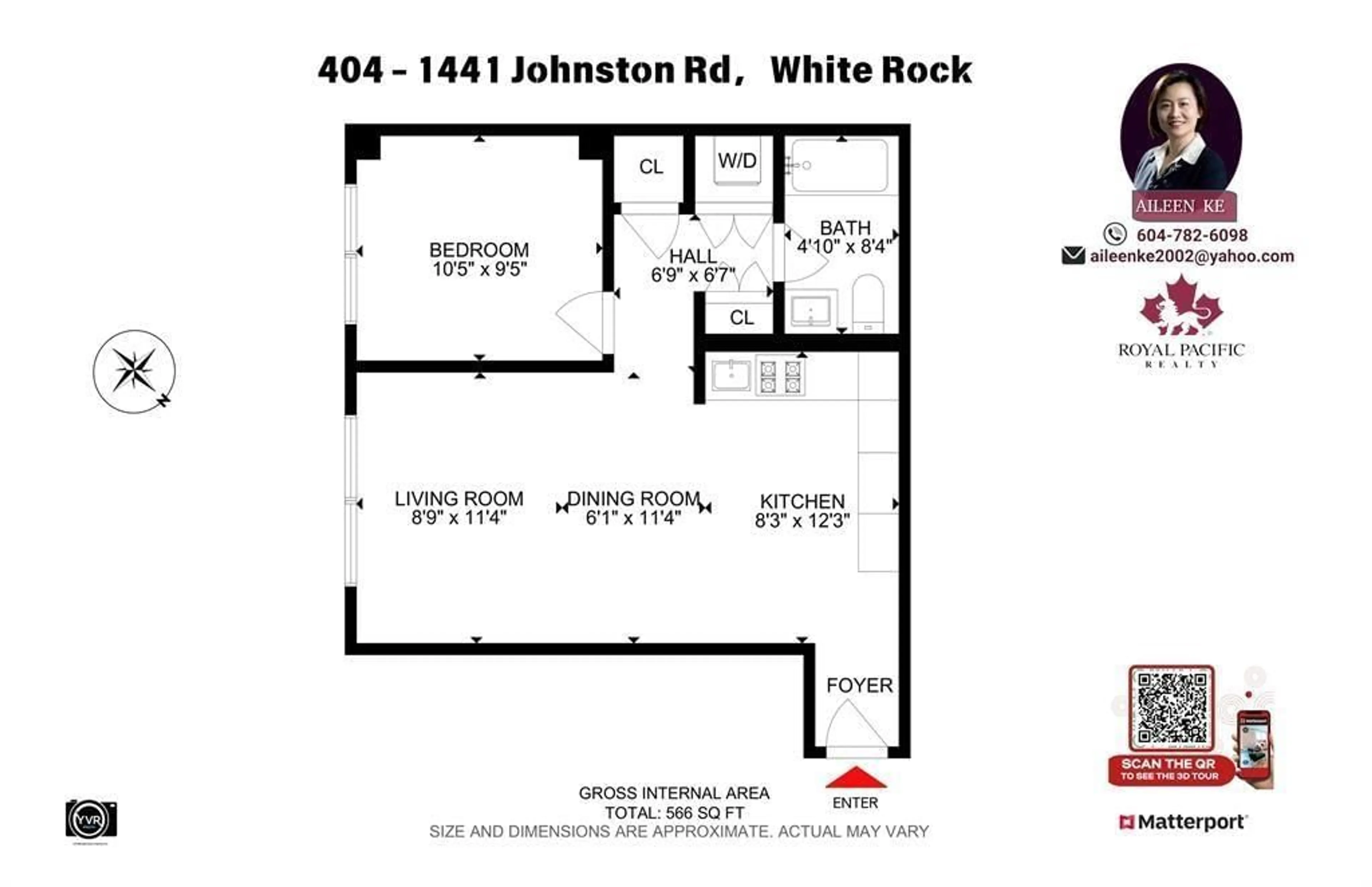 Floor plan for 404 - 1441 JOHNSTON, White Rock British Columbia V4B3Z4