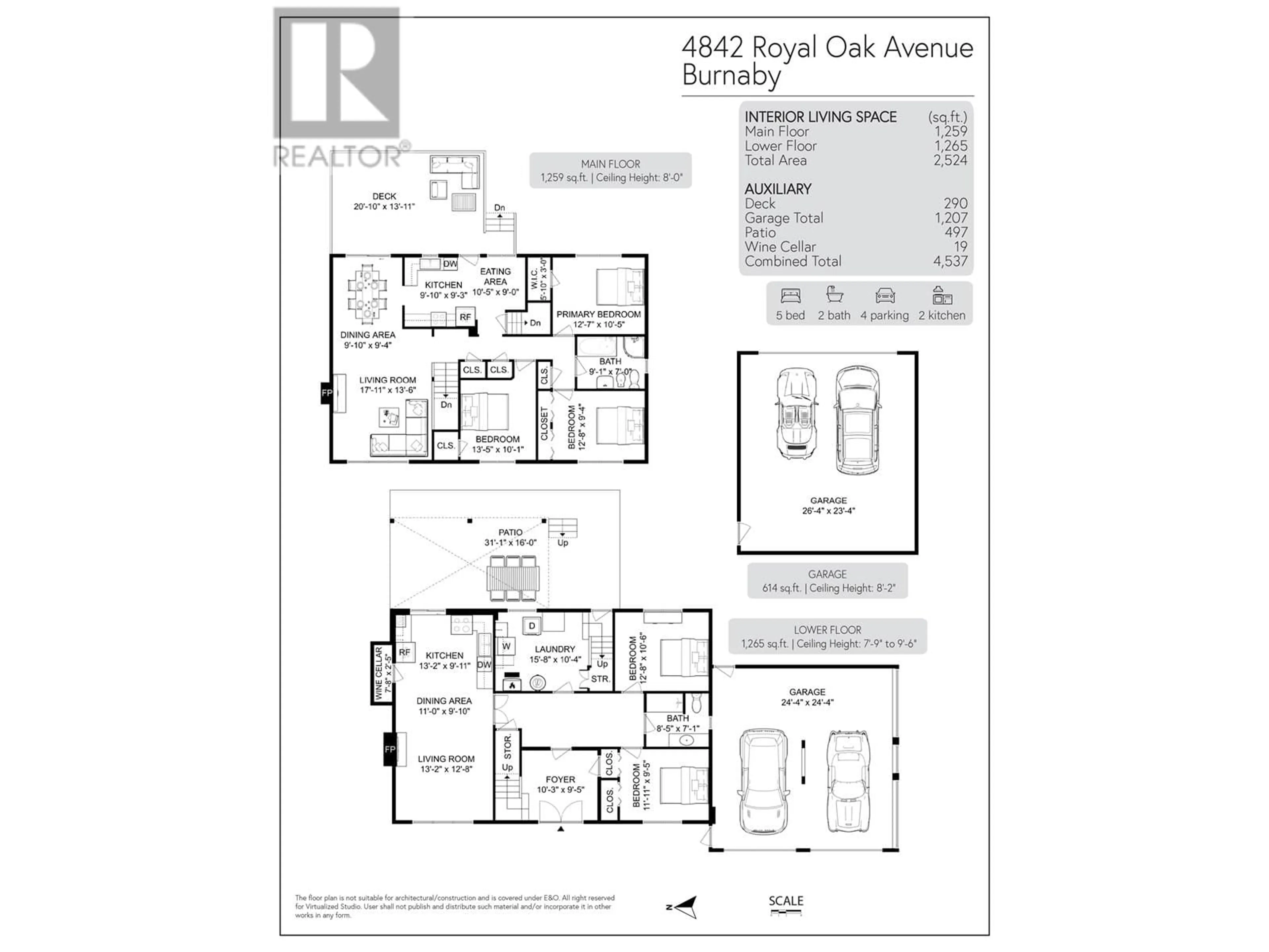 Floor plan for 4842 ROYAL OAK AVENUE, Burnaby British Columbia V5G3M7