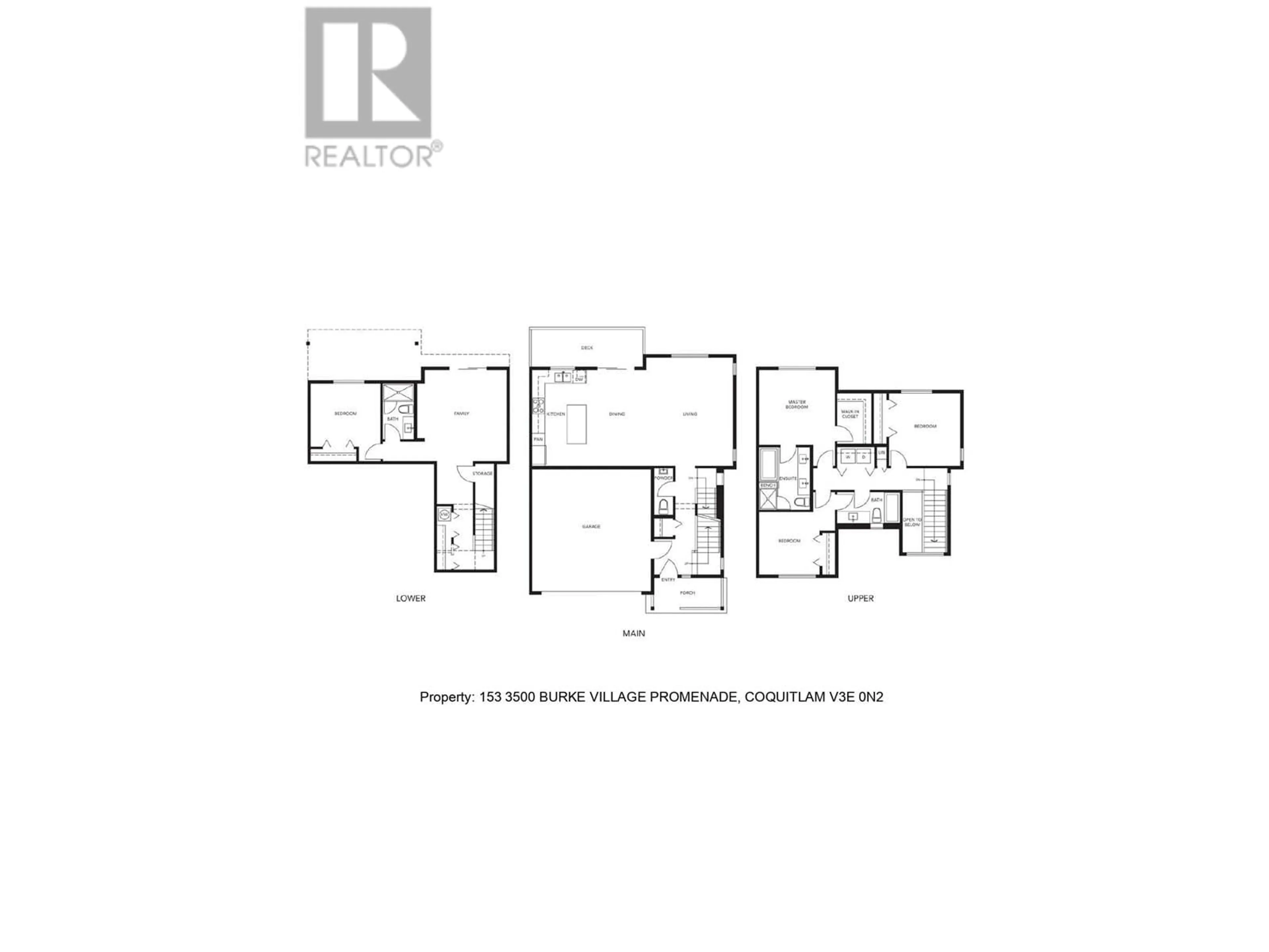 Floor plan for 153 - 3500 BURKE VILLAGE PROMENADE, Coquitlam British Columbia V3E0N2