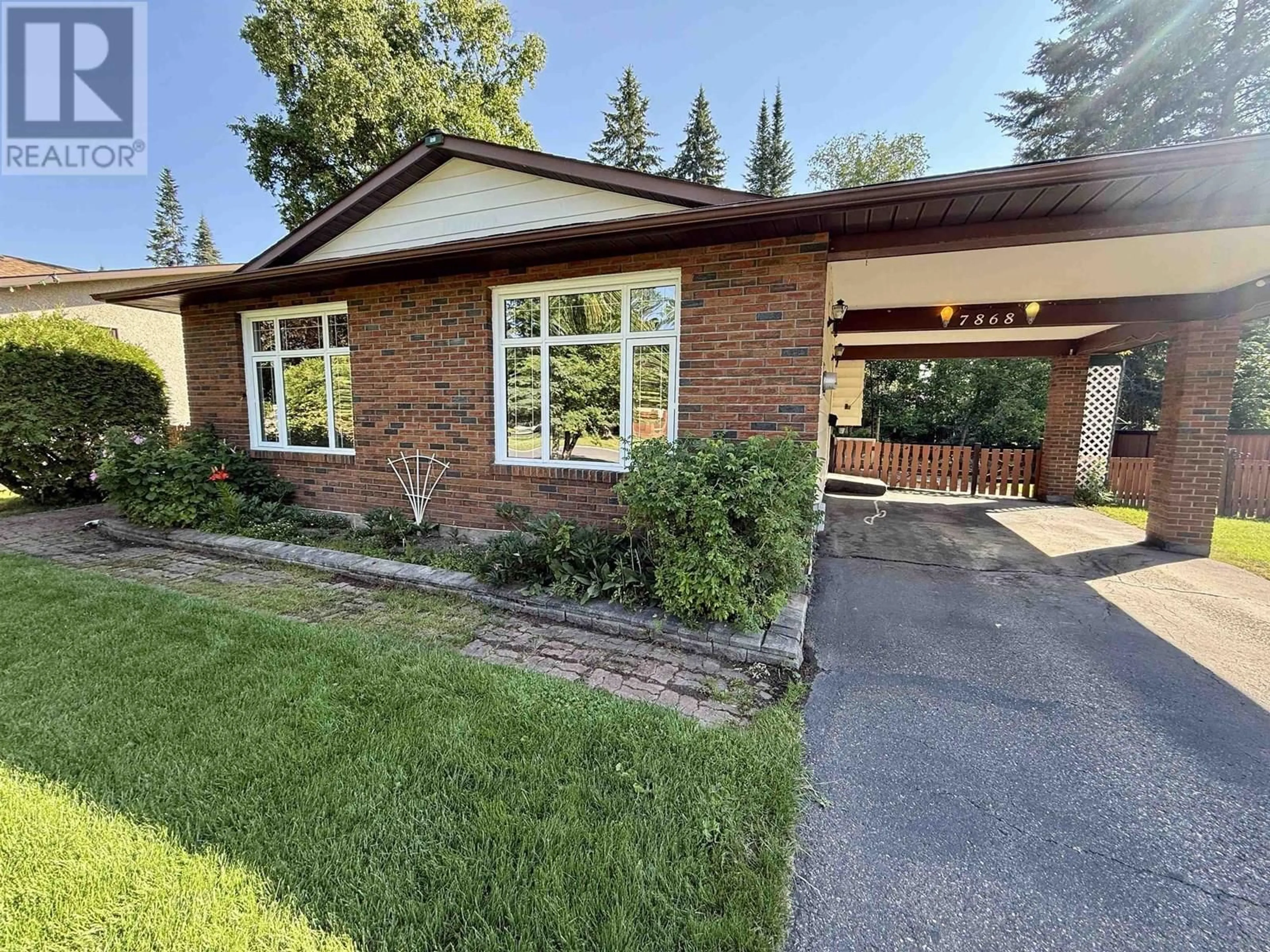 Home with brick exterior material, street for 7868 LOYOLA CRESCENT, Prince George British Columbia V2N3V2
