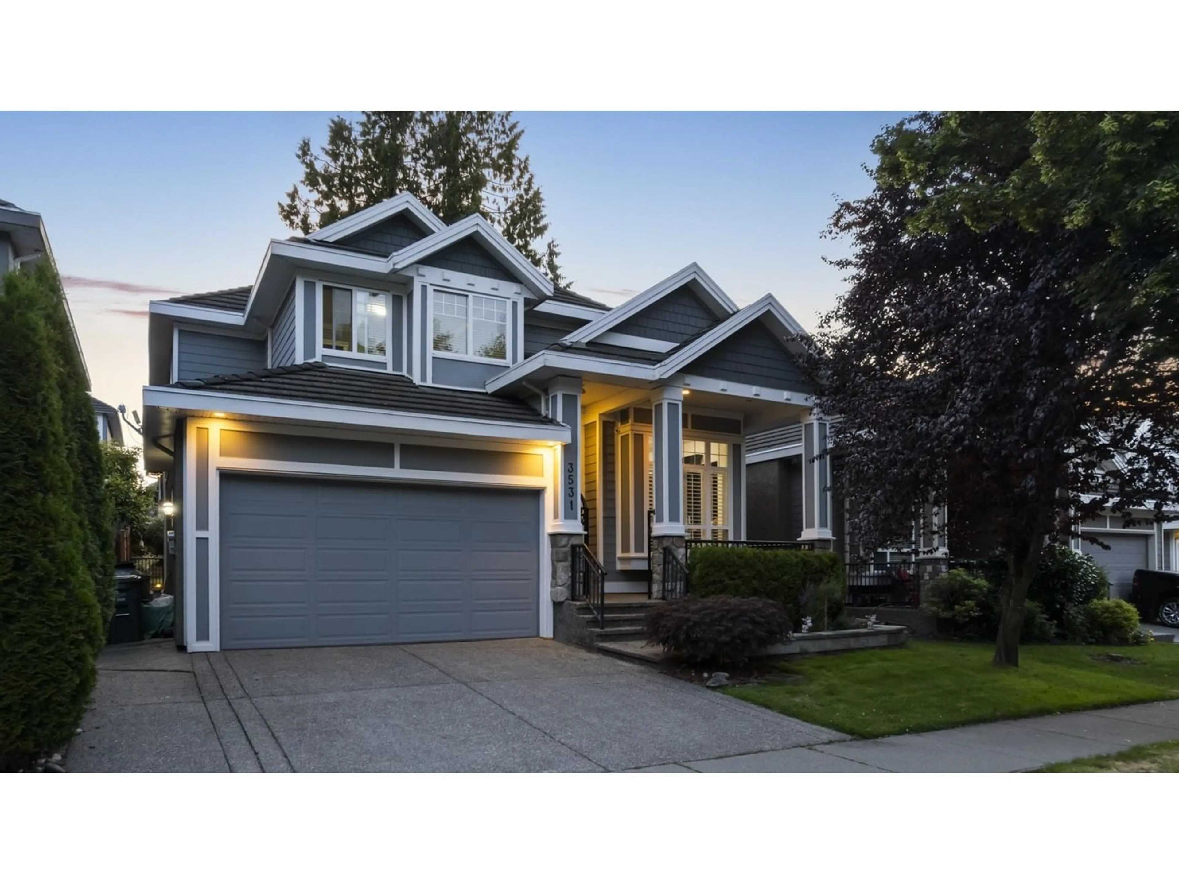 Home with vinyl exterior material, street for 3531 150A, Surrey British Columbia V3S0Y2