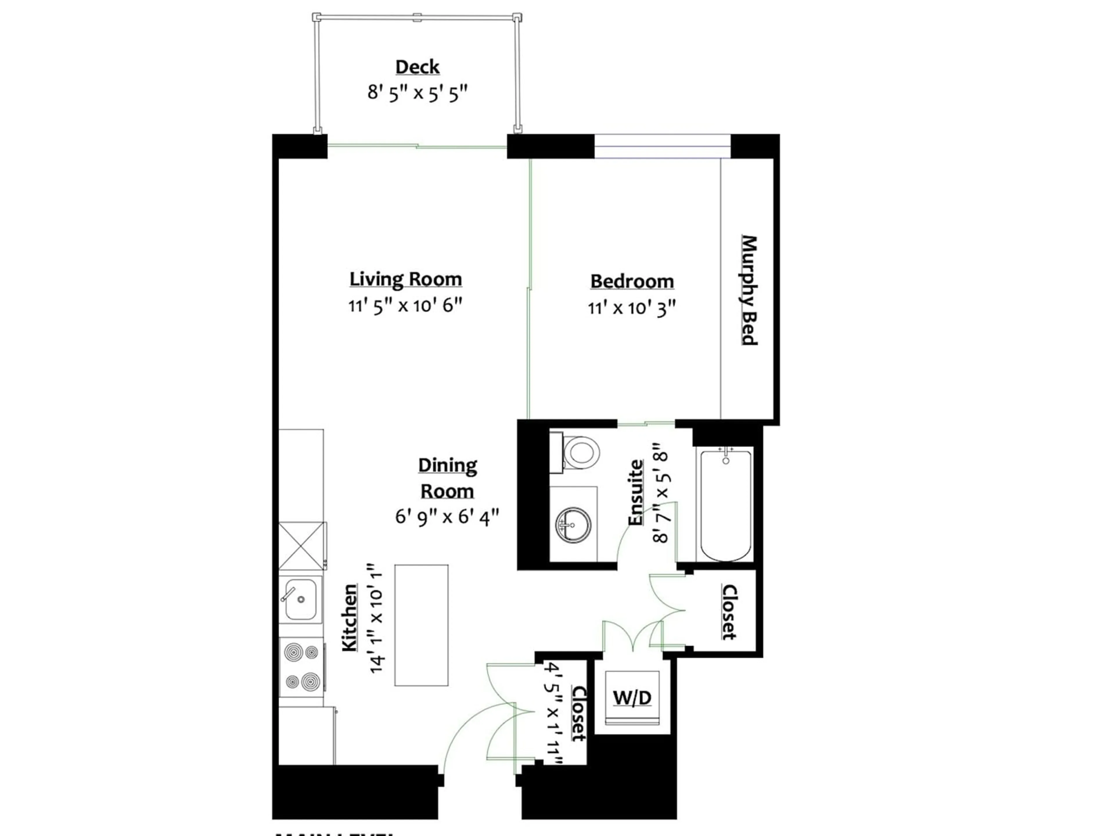 Floor plan for 1101 - 13398 104, Surrey British Columbia V3T1V6