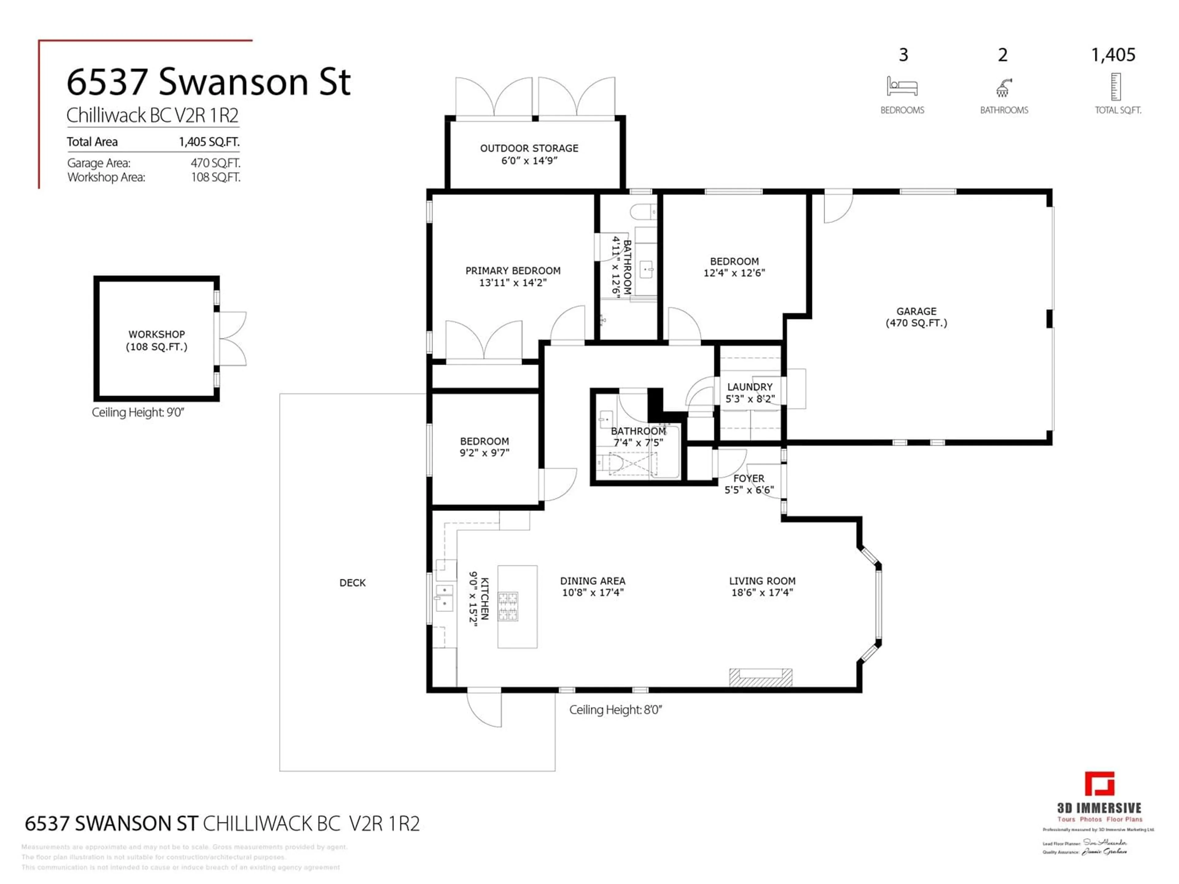 Floor plan for 6537 SWANSON STREET, Chilliwack British Columbia V2R1R2