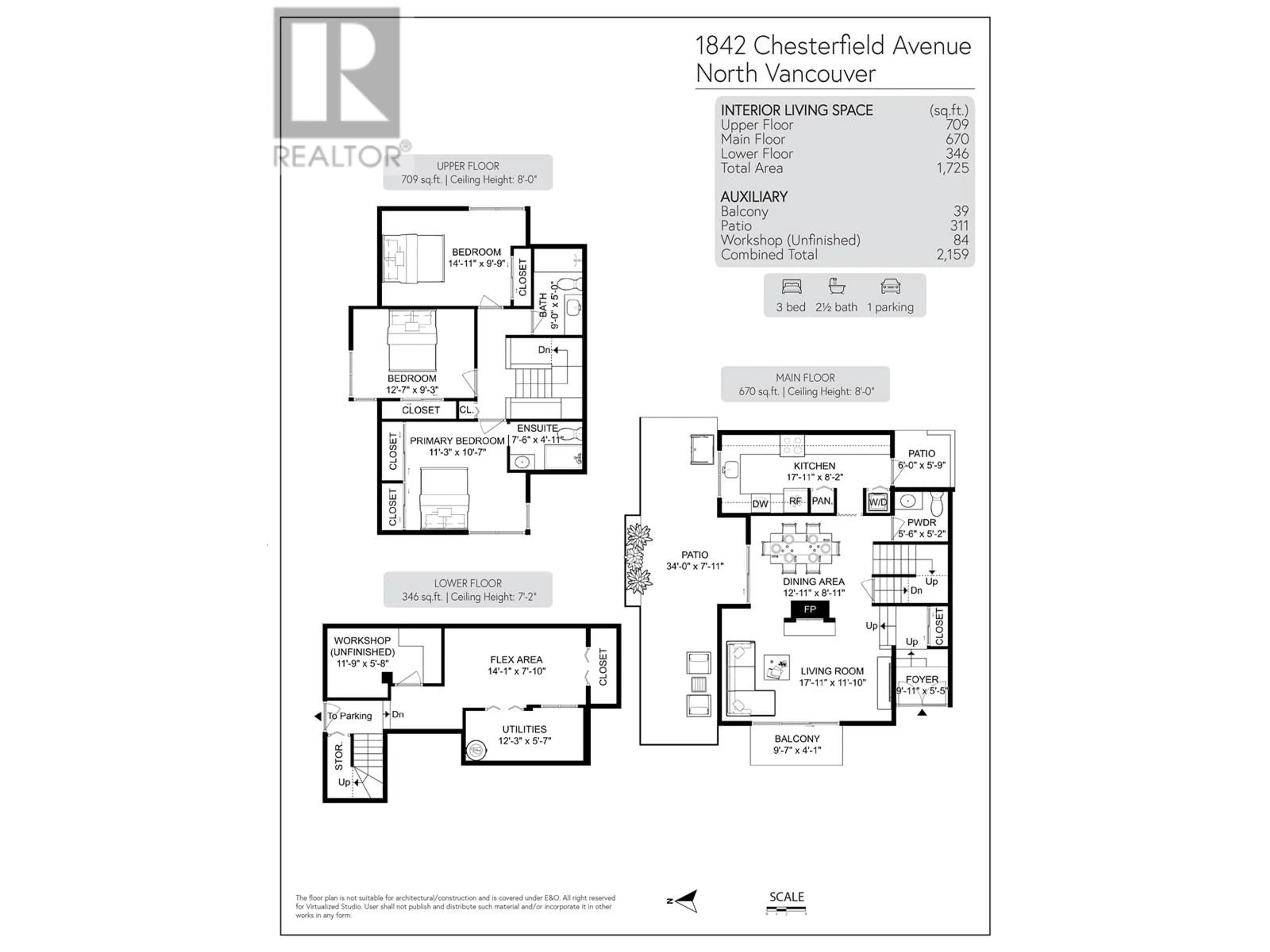 Floor plan for 1842 CHESTERFIELD AVENUE, North Vancouver British Columbia V7M2P3