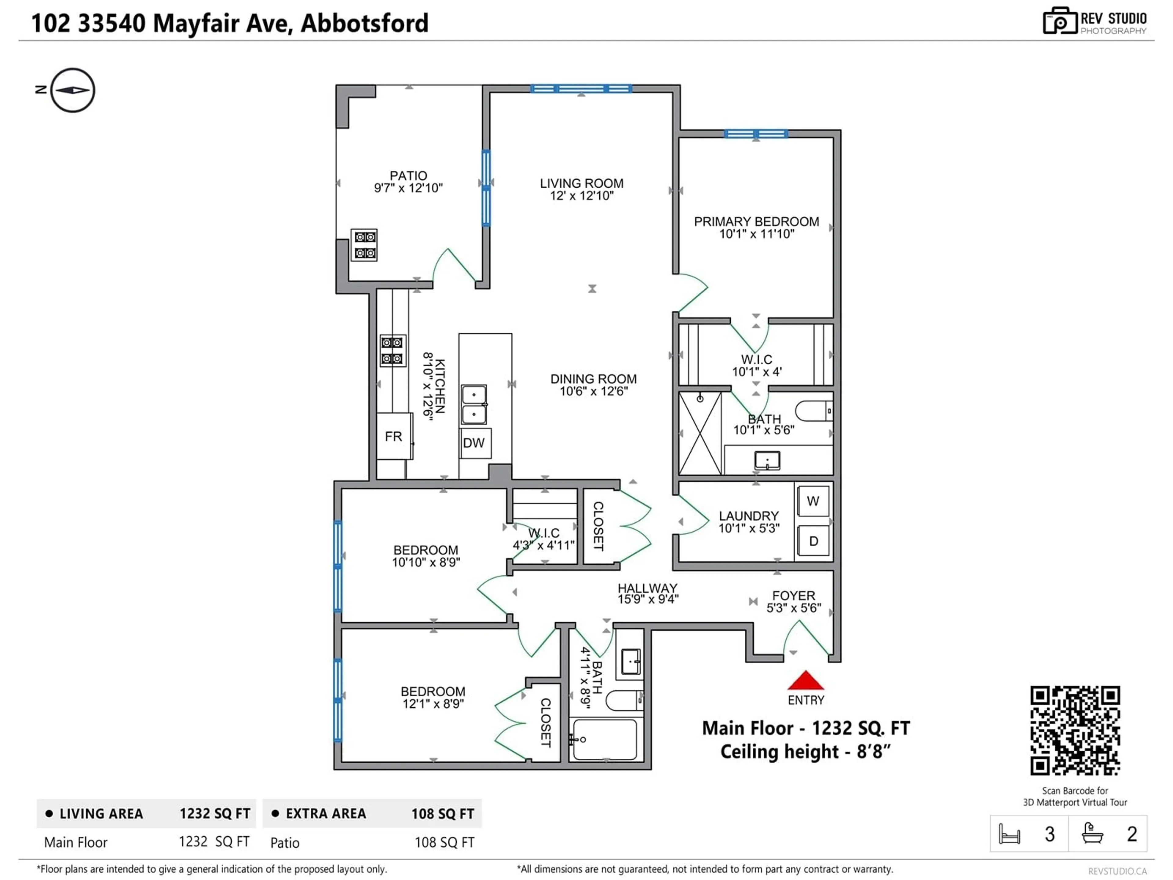 Floor plan for 102 - 33540 MAYFAIR, Abbotsford British Columbia V2S0J3