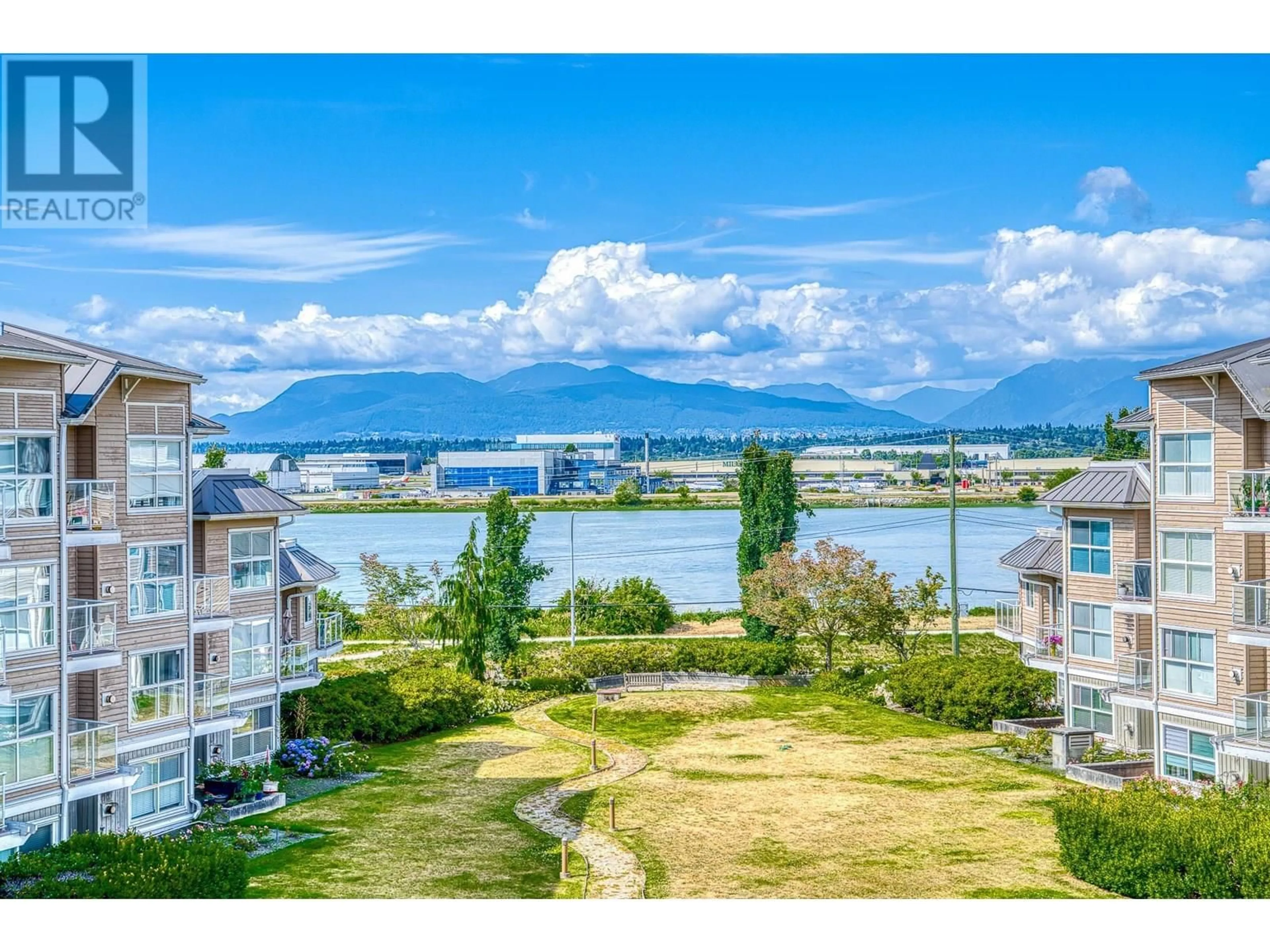 A pic from outside/outdoor area/front of a property/back of a property/a pic from drone, water/lake/river/ocean view for 426 - 5880 DOVER CRESCENT, Richmond British Columbia V7C5P5