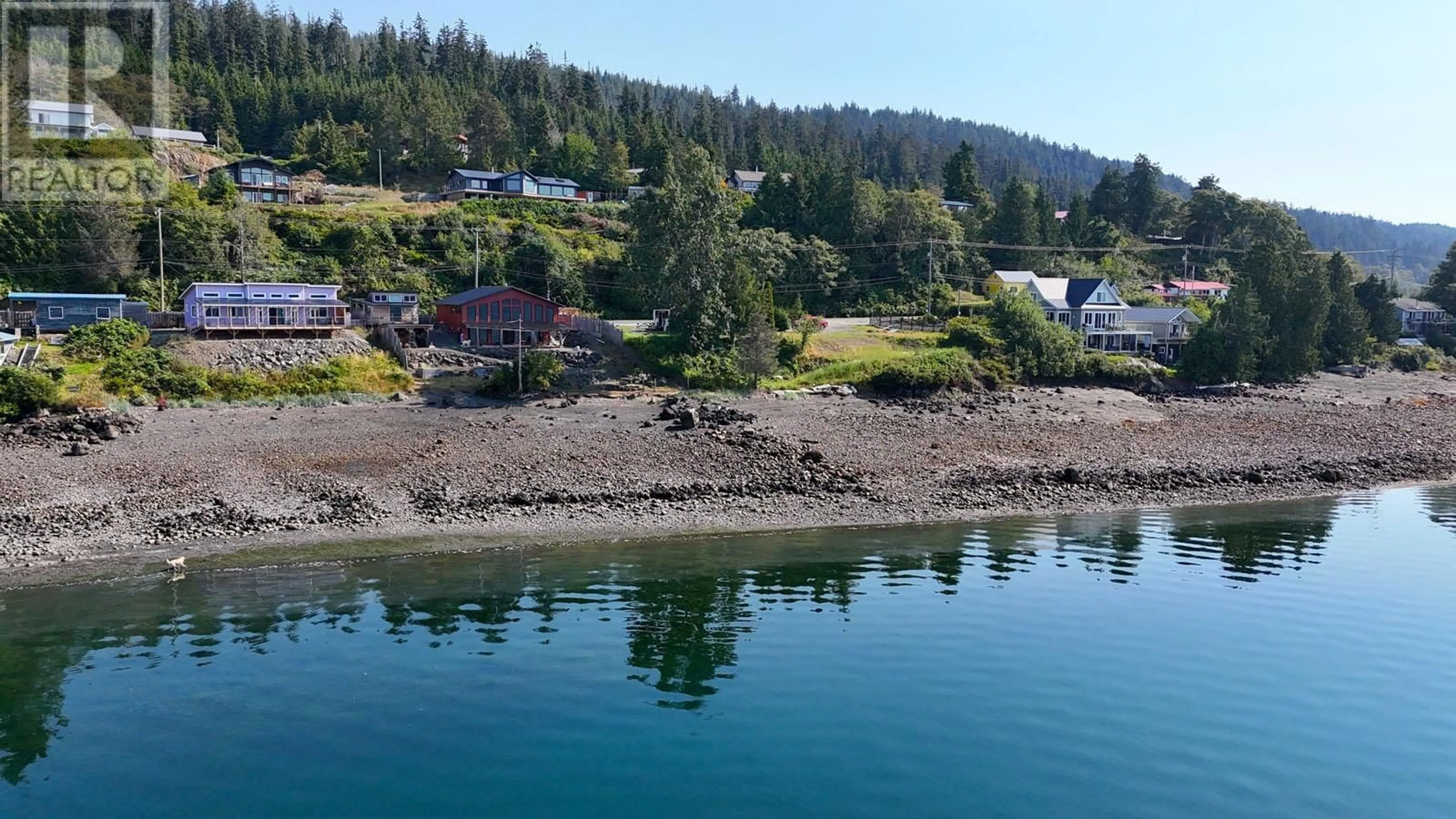 A pic from outside/outdoor area/front of a property/back of a property/a pic from drone, water/lake/river/ocean view for 3506 OCEANVIEW DRIVE, Daajing Giids City British Columbia V0T1S0
