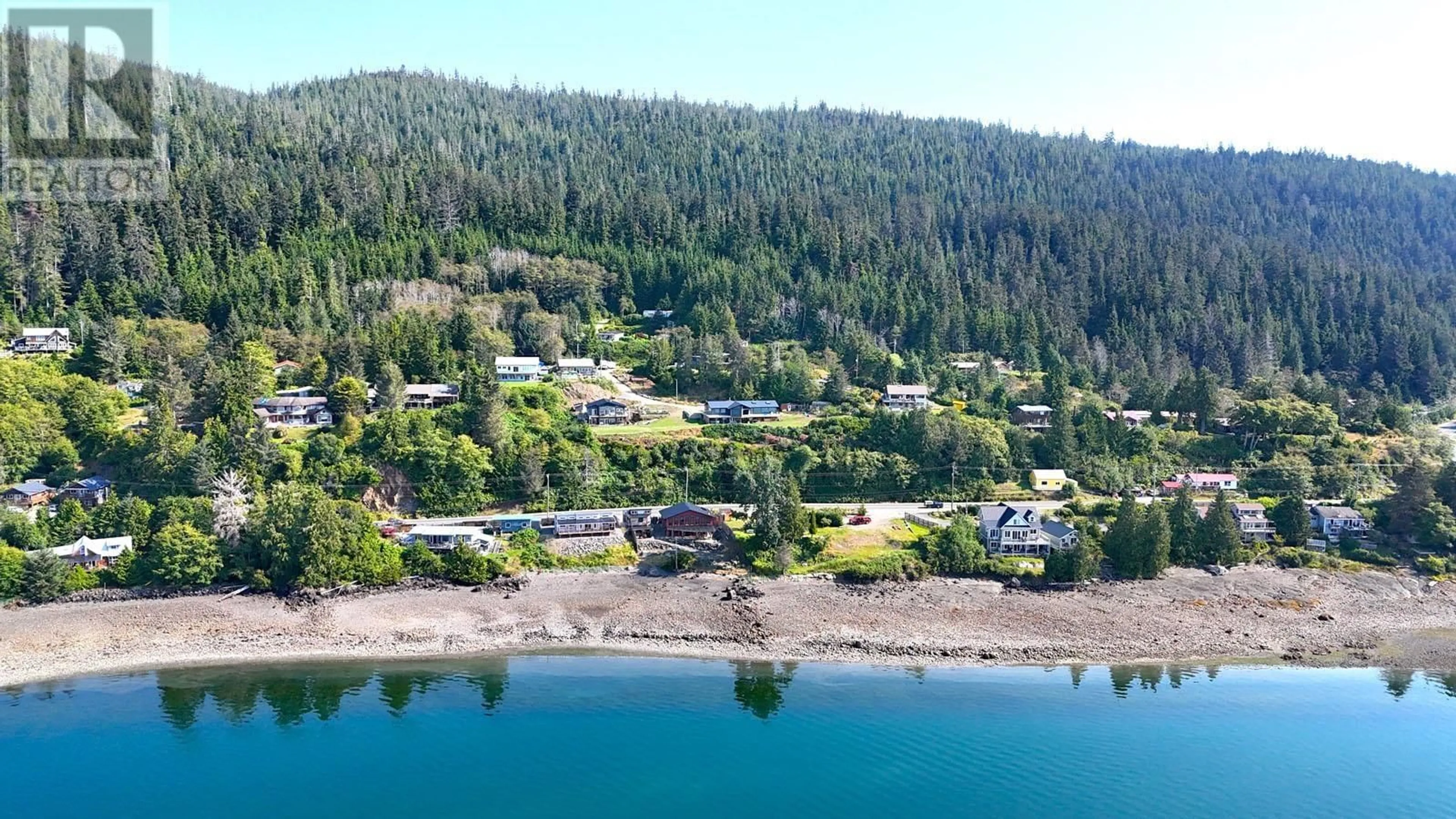 A pic from outside/outdoor area/front of a property/back of a property/a pic from drone, water/lake/river/ocean view for 3506 OCEANVIEW DRIVE, Daajing Giids City British Columbia V0T1S0