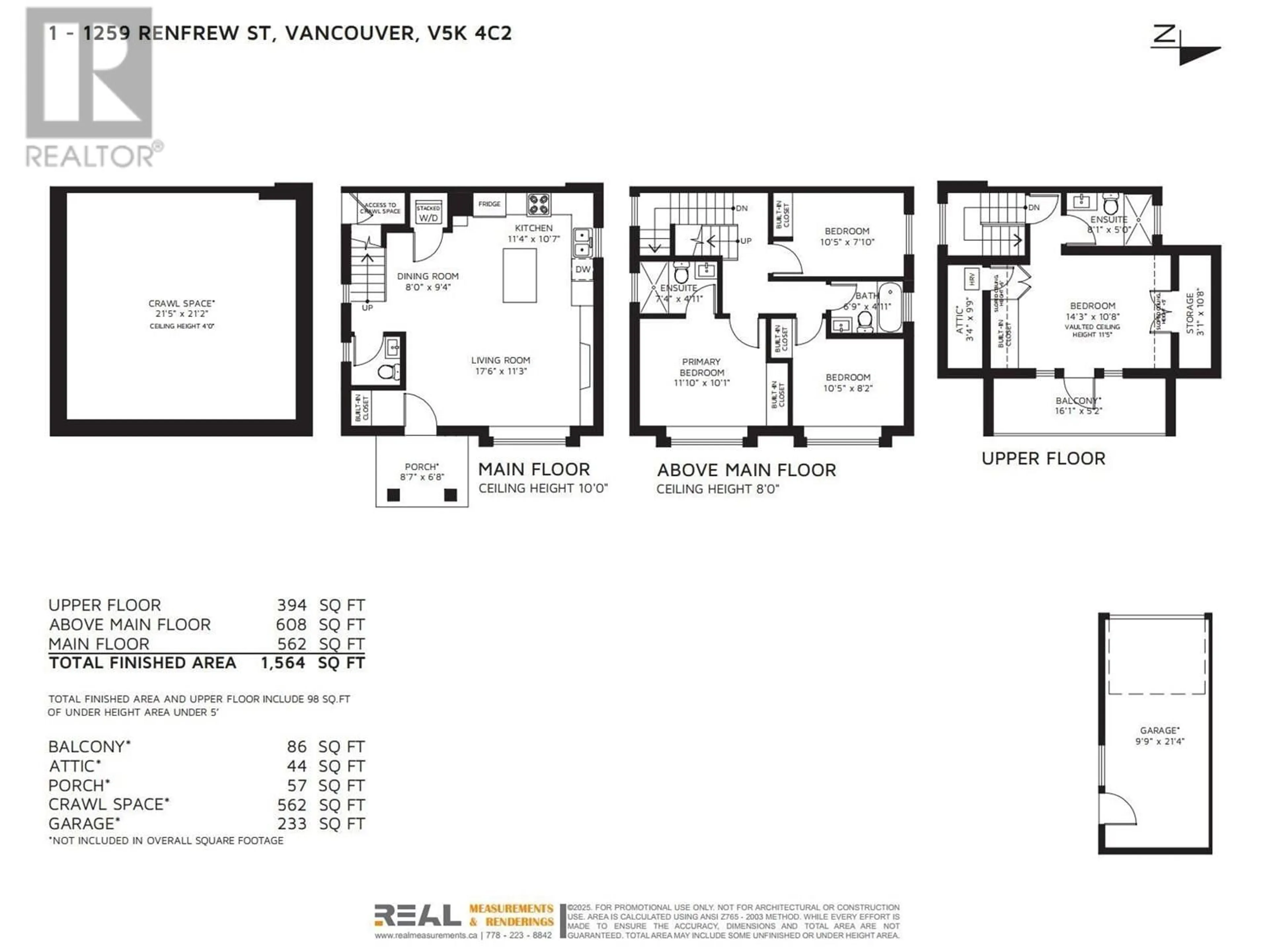 Floor plan for 1 - 1259 RENFREW STREET, Vancouver British Columbia V5K4C2