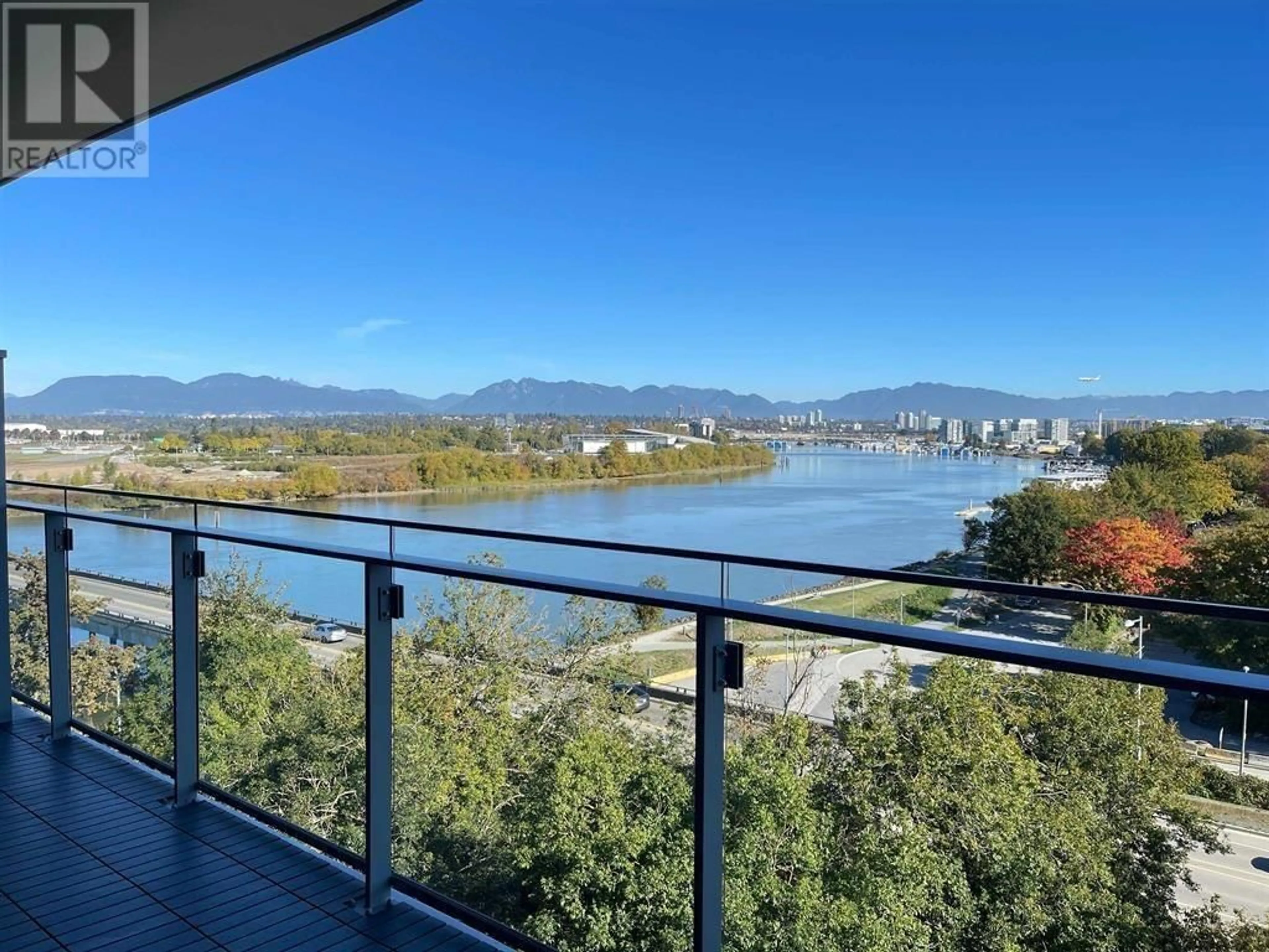 Balcony in the apartment, water/lake/river/ocean view for 905 - 6833 PEARSON WAY, Richmond British Columbia V7C0E8