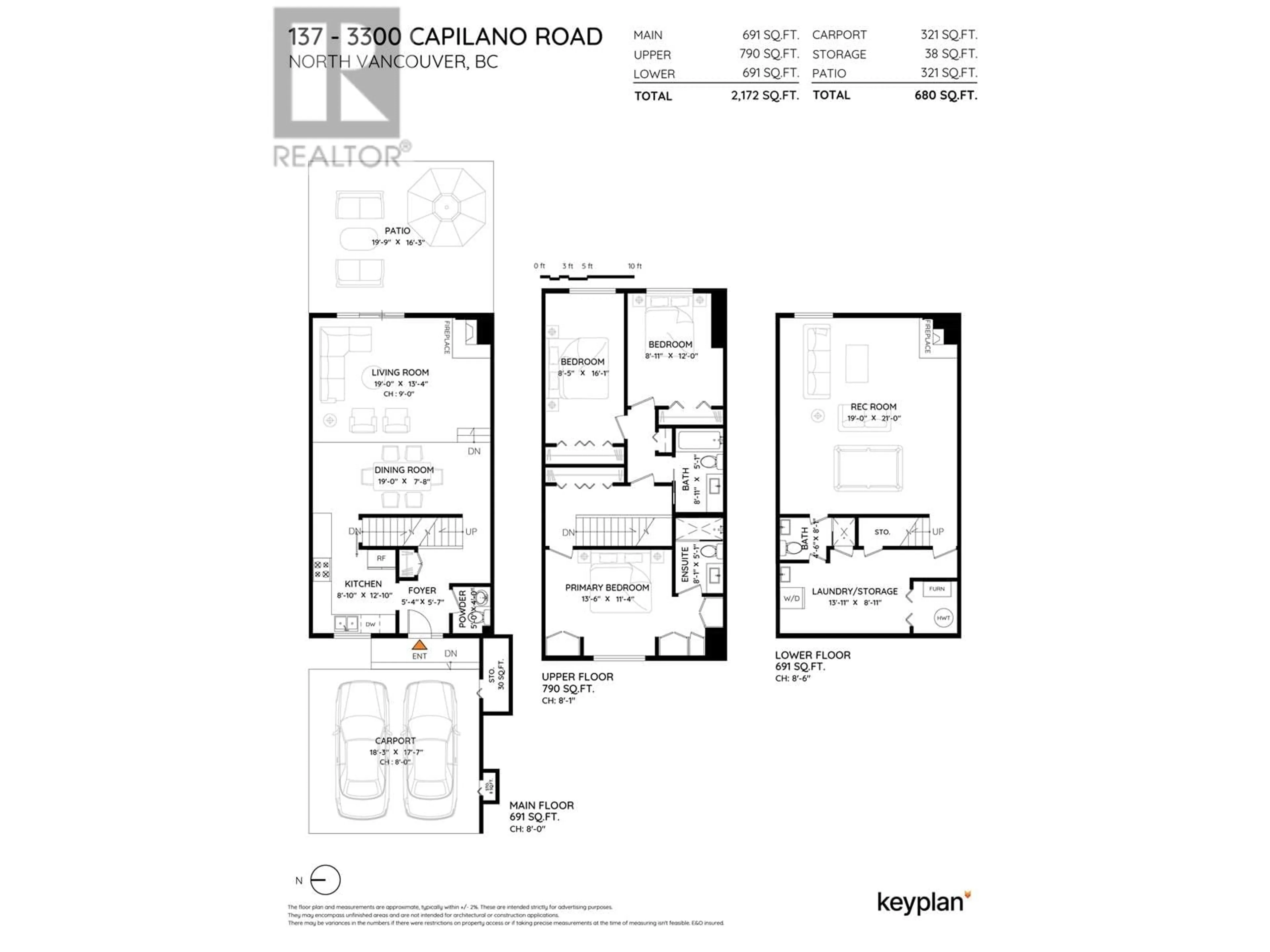 Floor plan for 137 - 3300 CAPILANO ROAD, North Vancouver British Columbia V7R4H8