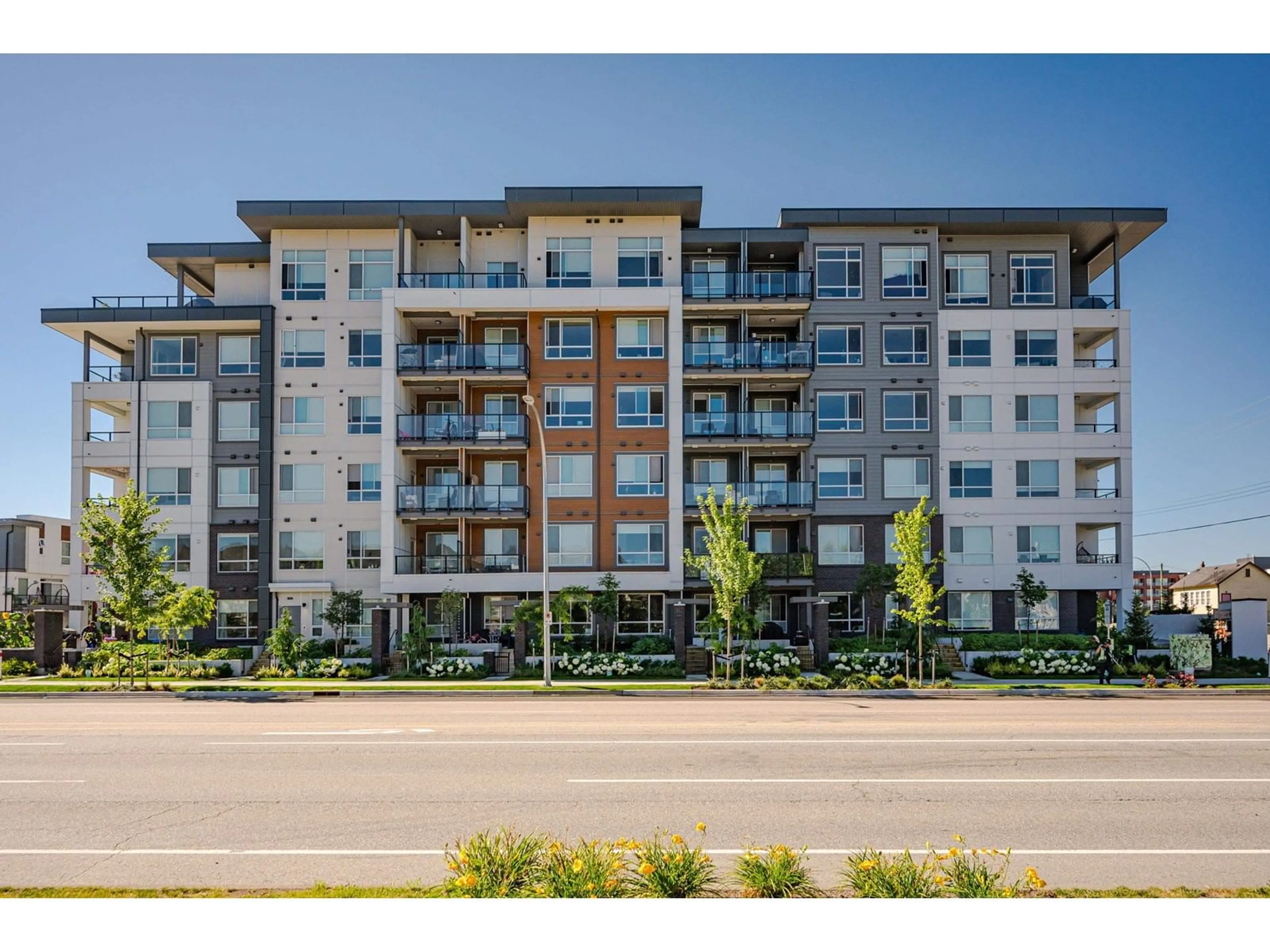 A pic from outside/outdoor area/front of a property/back of a property/a pic from drone, street for B307 - 20834 80, Langley British Columbia V2Y3M5