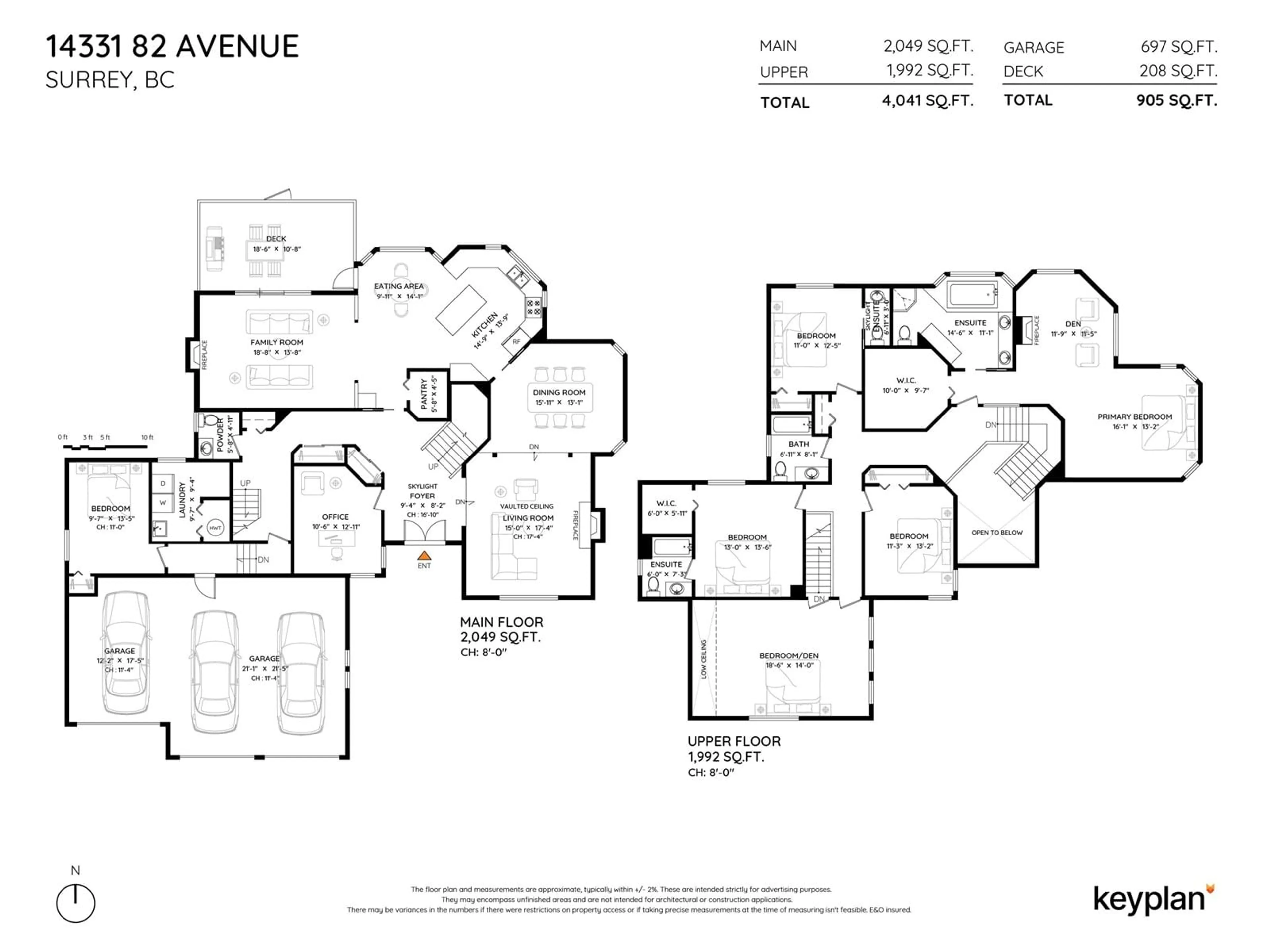 Floor plan for 14331 82, Surrey British Columbia V3W0J4