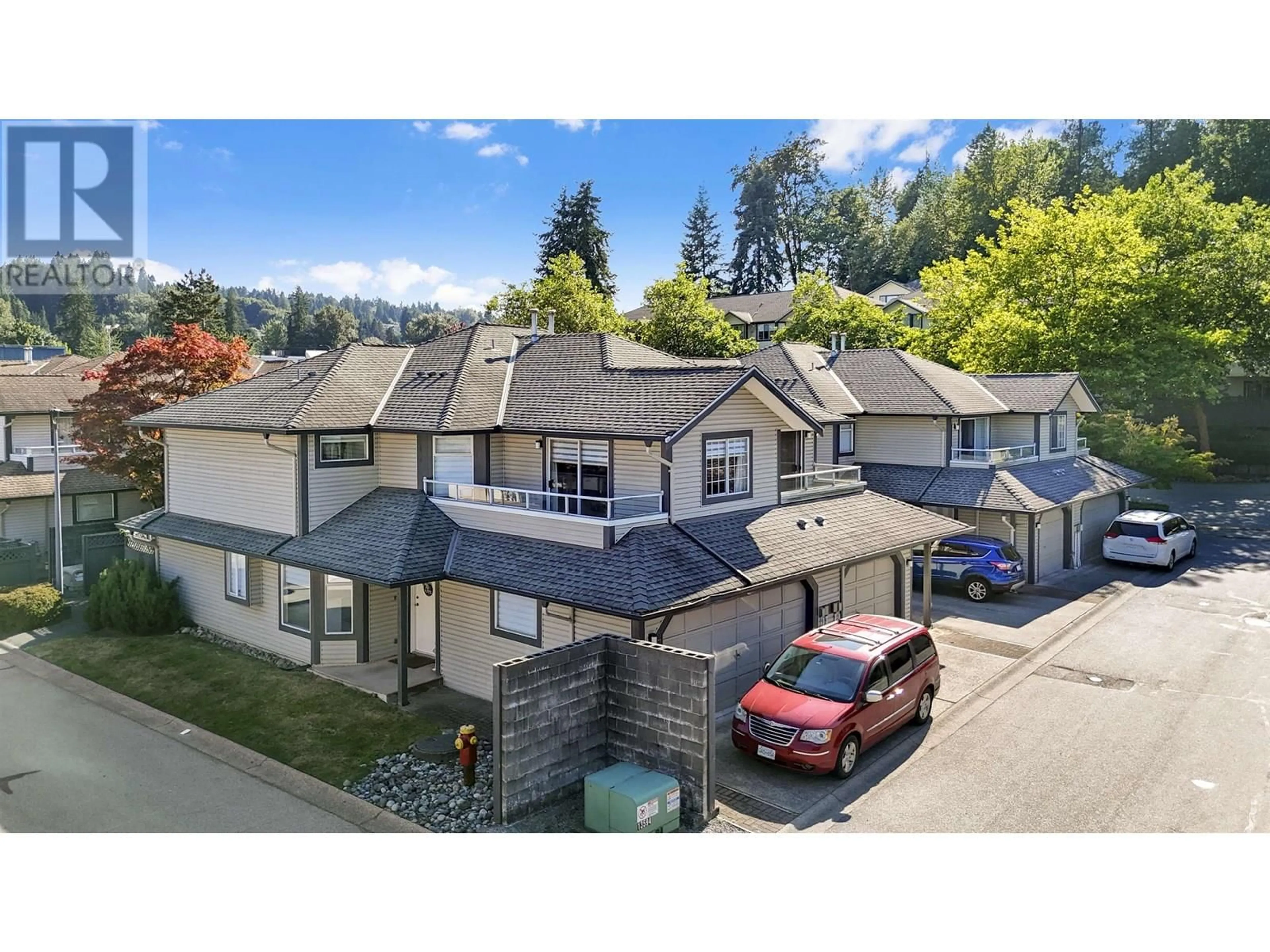 A pic from outside/outdoor area/front of a property/back of a property/a pic from drone, mountain view for 7 - 2561 RUNNEL DRIVE, Coquitlam British Columbia V3E2S3