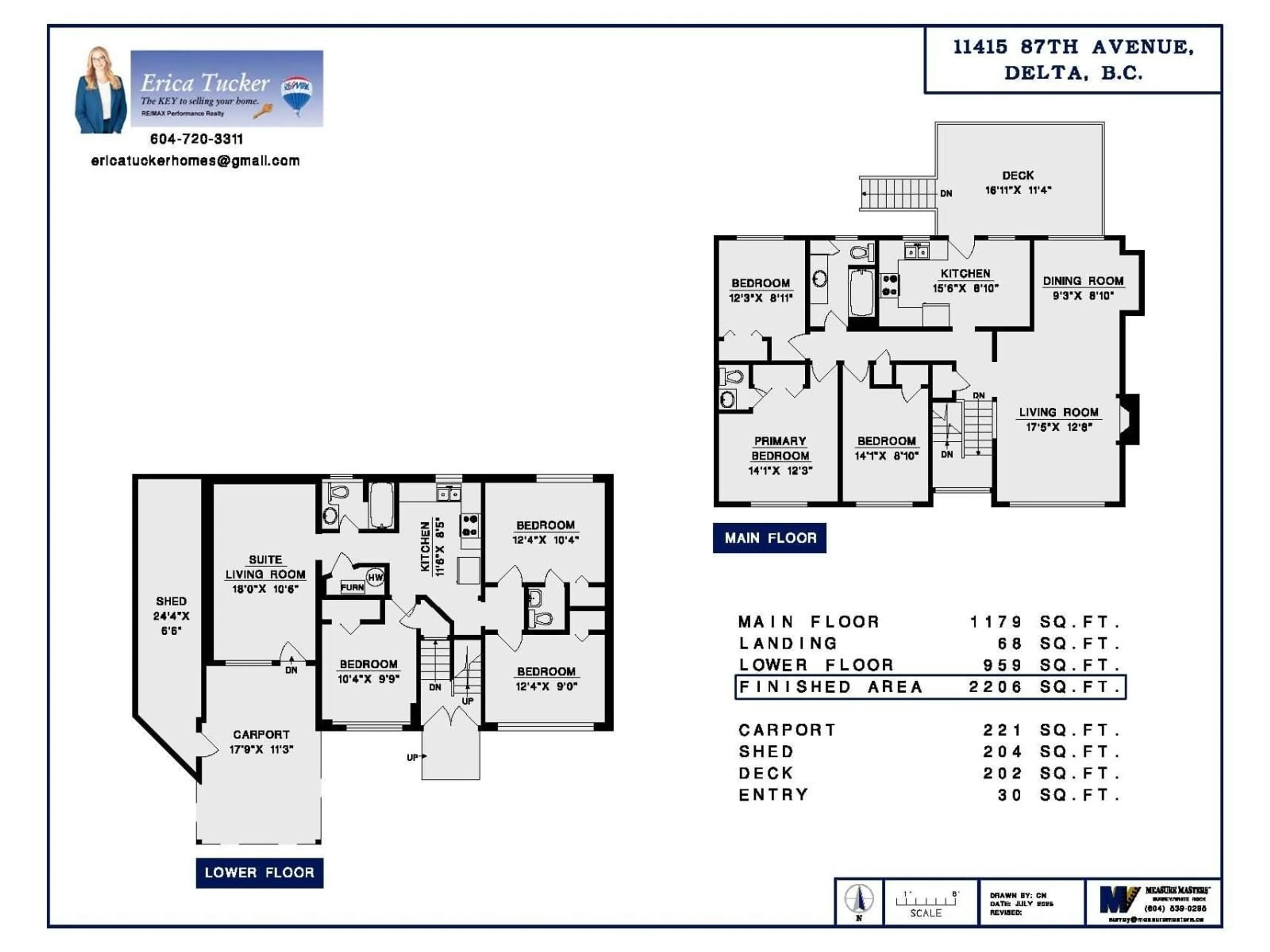 Floor plan for 11415 87, Delta British Columbia V4C2Z6