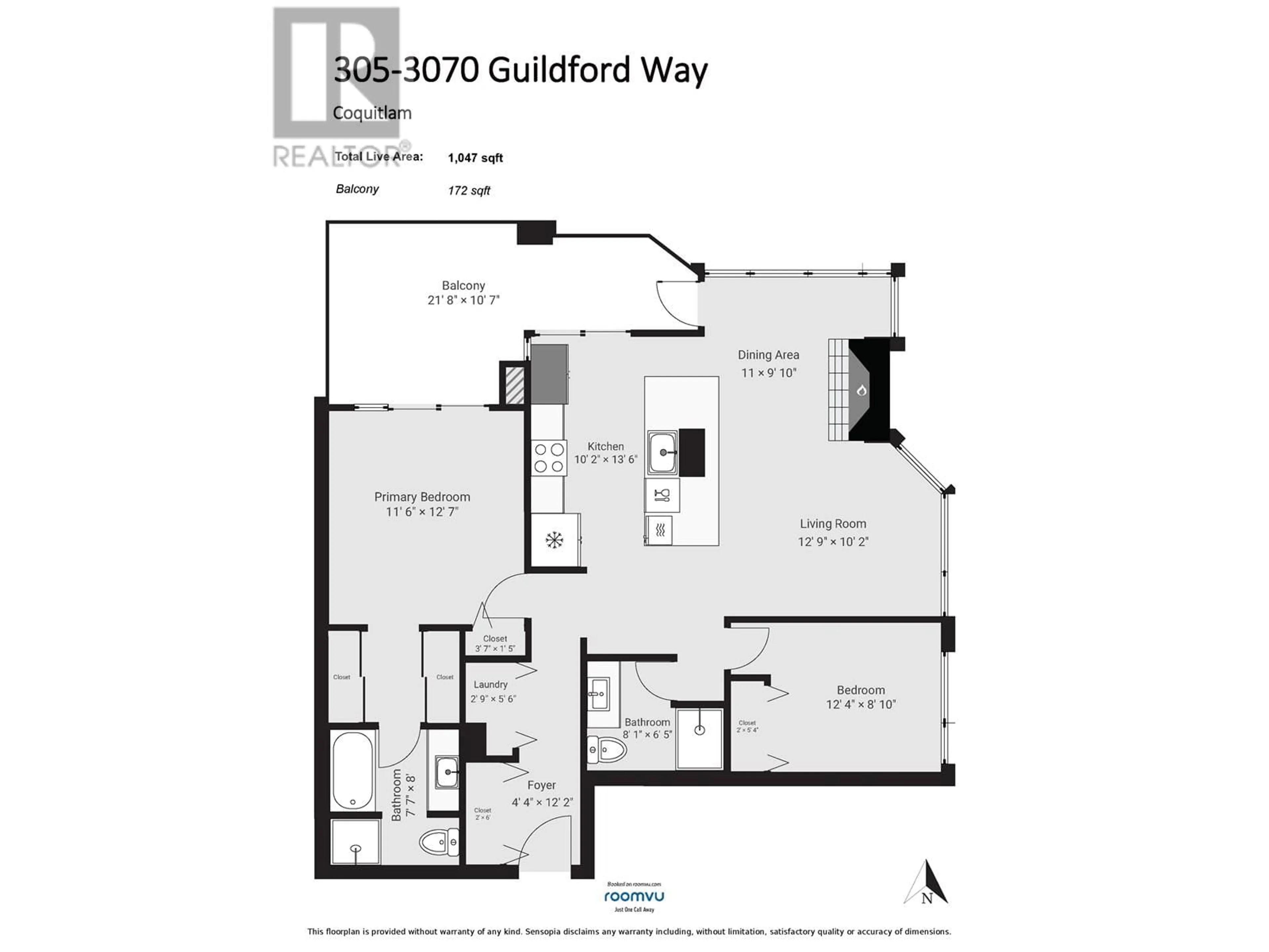 Floor plan for 305 - 3070 GUILDFORD WAY, Coquitlam British Columbia V3B7R8