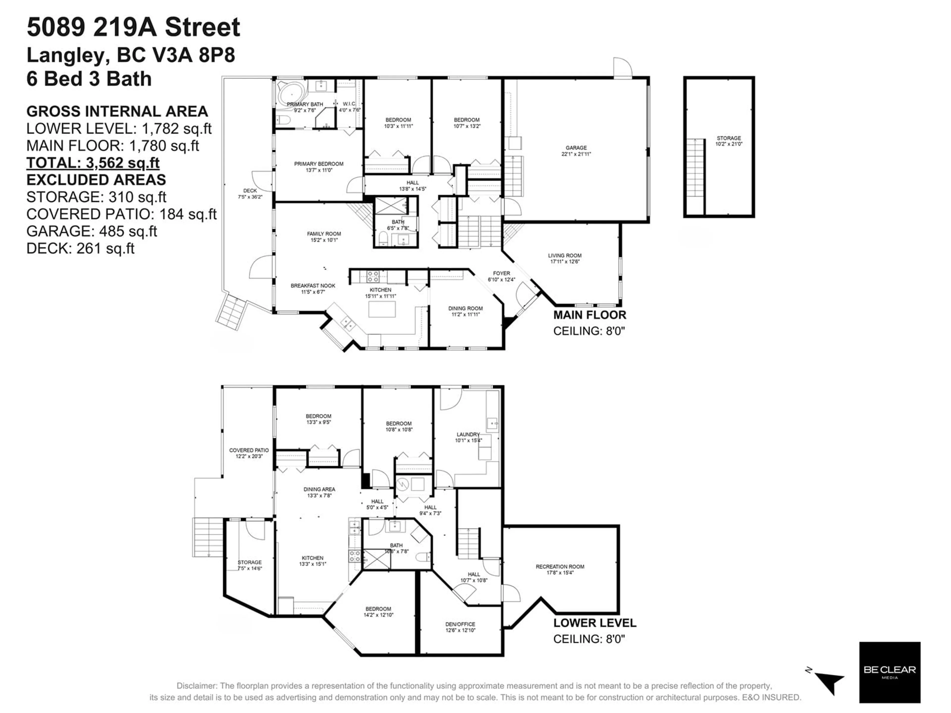 Floor plan for 5089 219A, Langley British Columbia V3A8P8