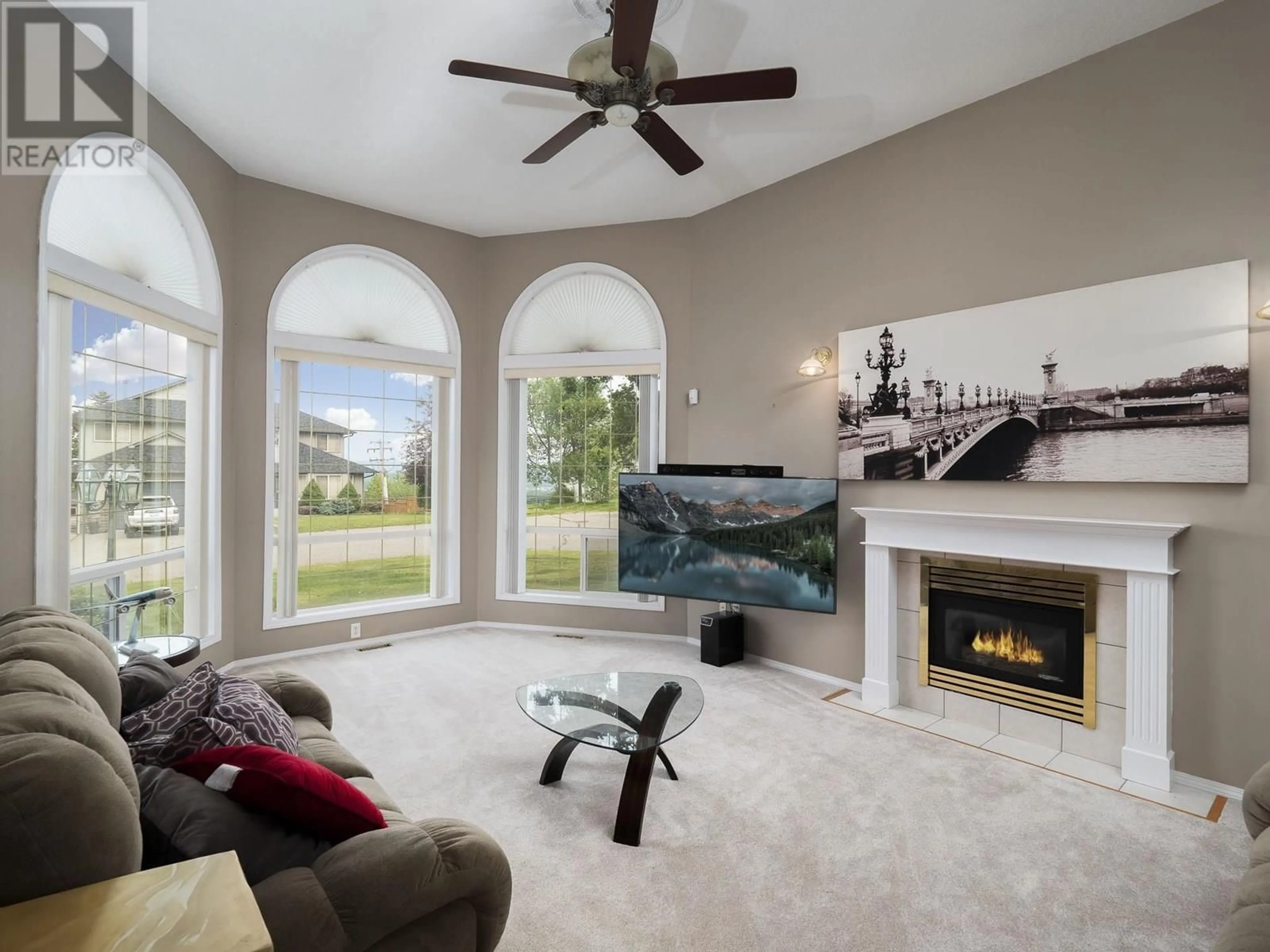 Living room with furniture, ceramic/tile floor for 6831 WESTMOUNT DRIVE, Prince George British Columbia V2N6R5