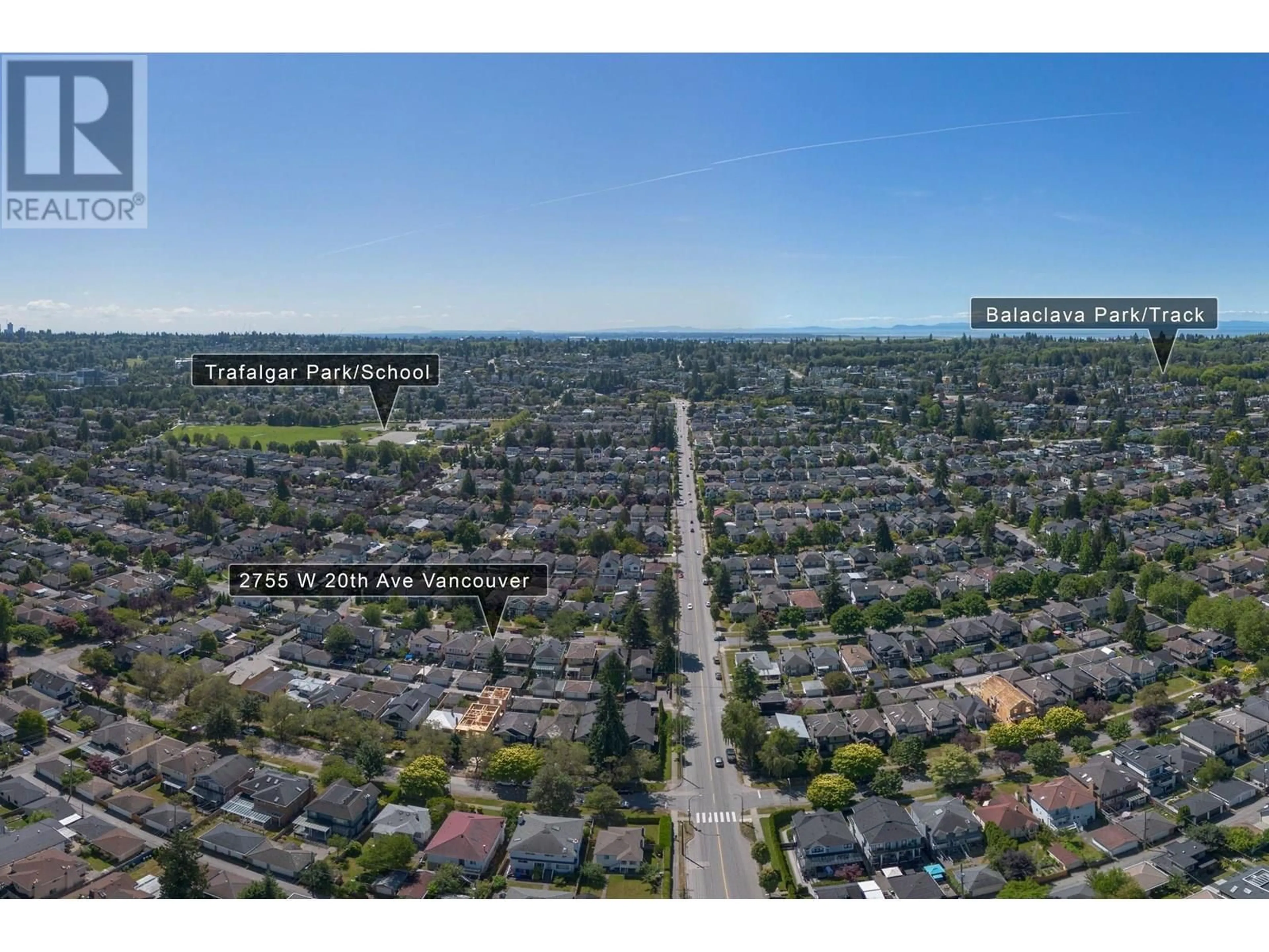 A pic from outside/outdoor area/front of a property/back of a property/a pic from drone, street for 2755 20TH AVENUE, Vancouver British Columbia V6L1H1