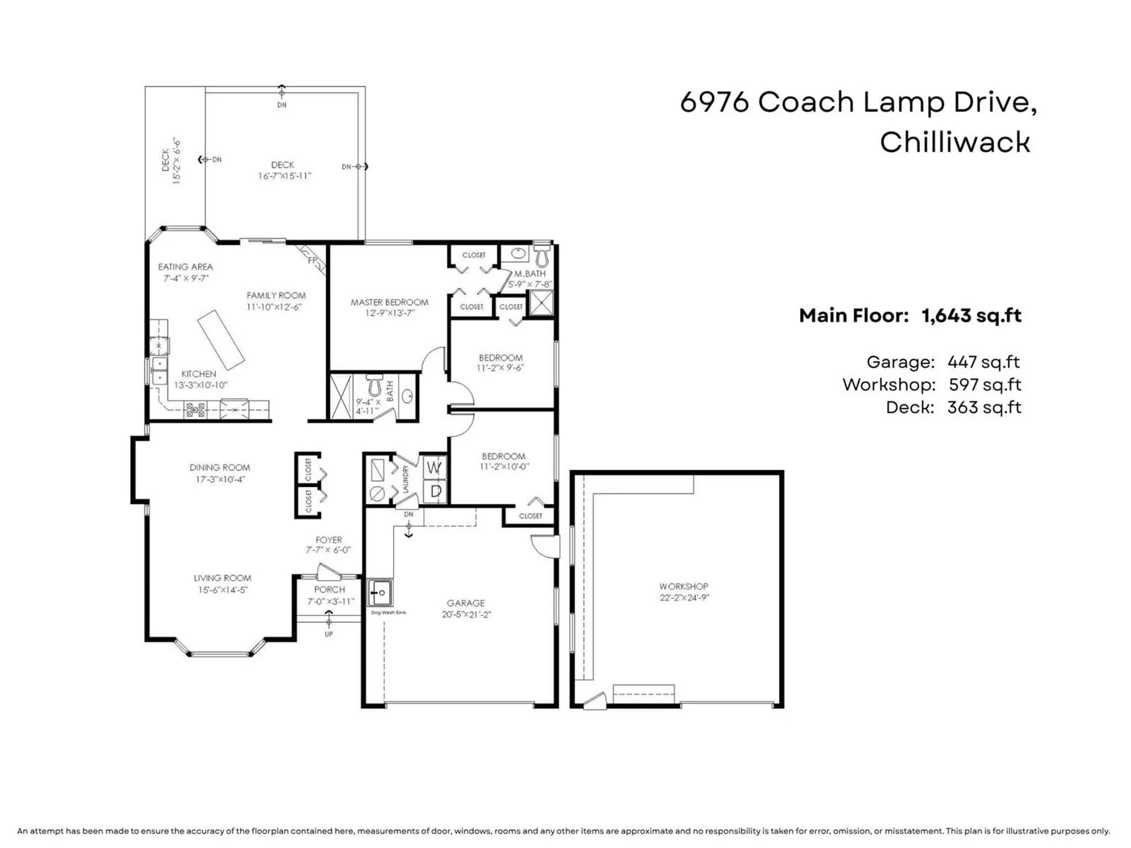 Floor plan for 6976 COACH LAMP DRIVE, Chilliwack British Columbia V2R2Y7