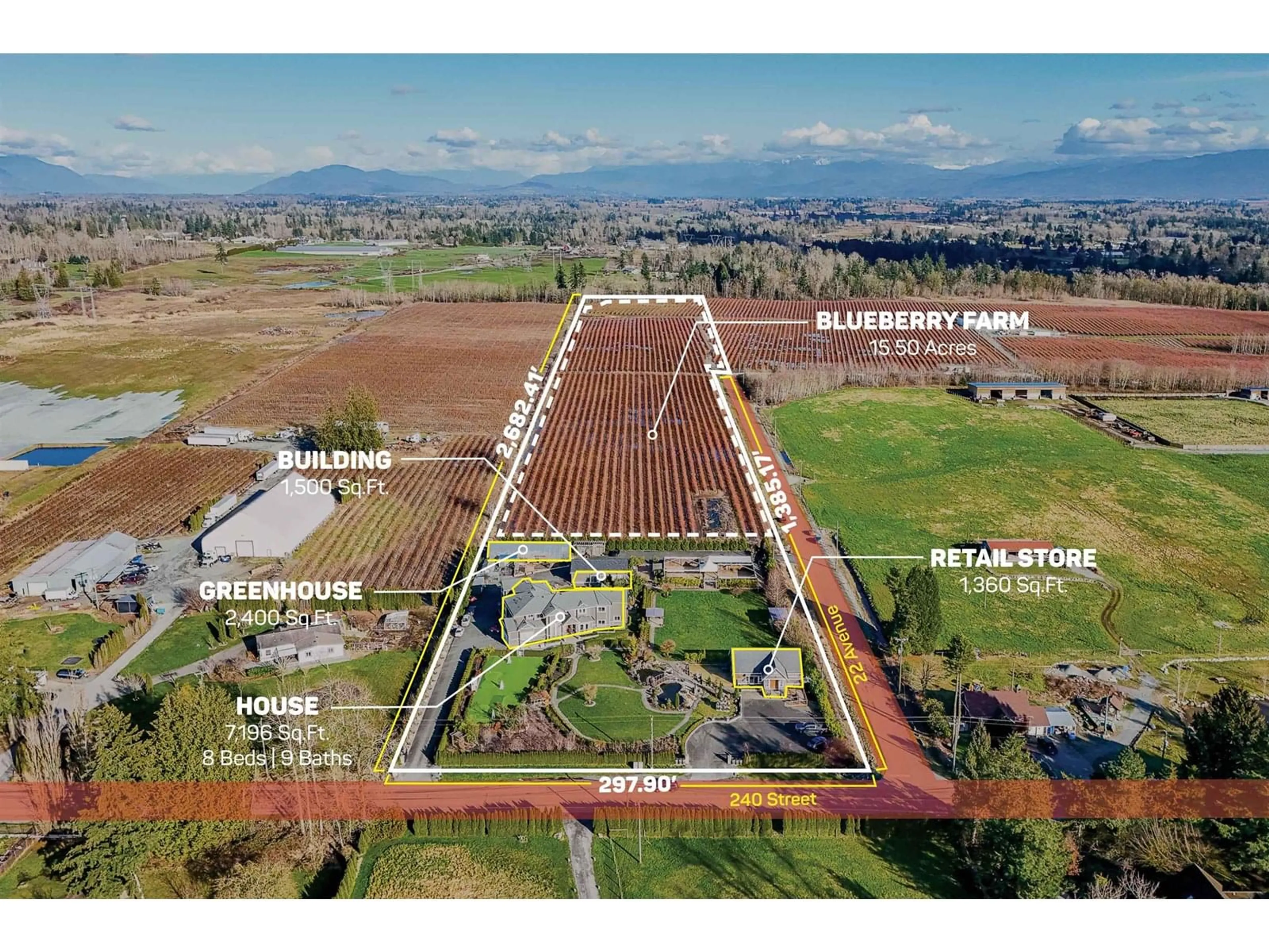 A pic from outside/outdoor area/front of a property/back of a property/a pic from drone, unknown for 2218 240, Langley British Columbia V2Z3A4