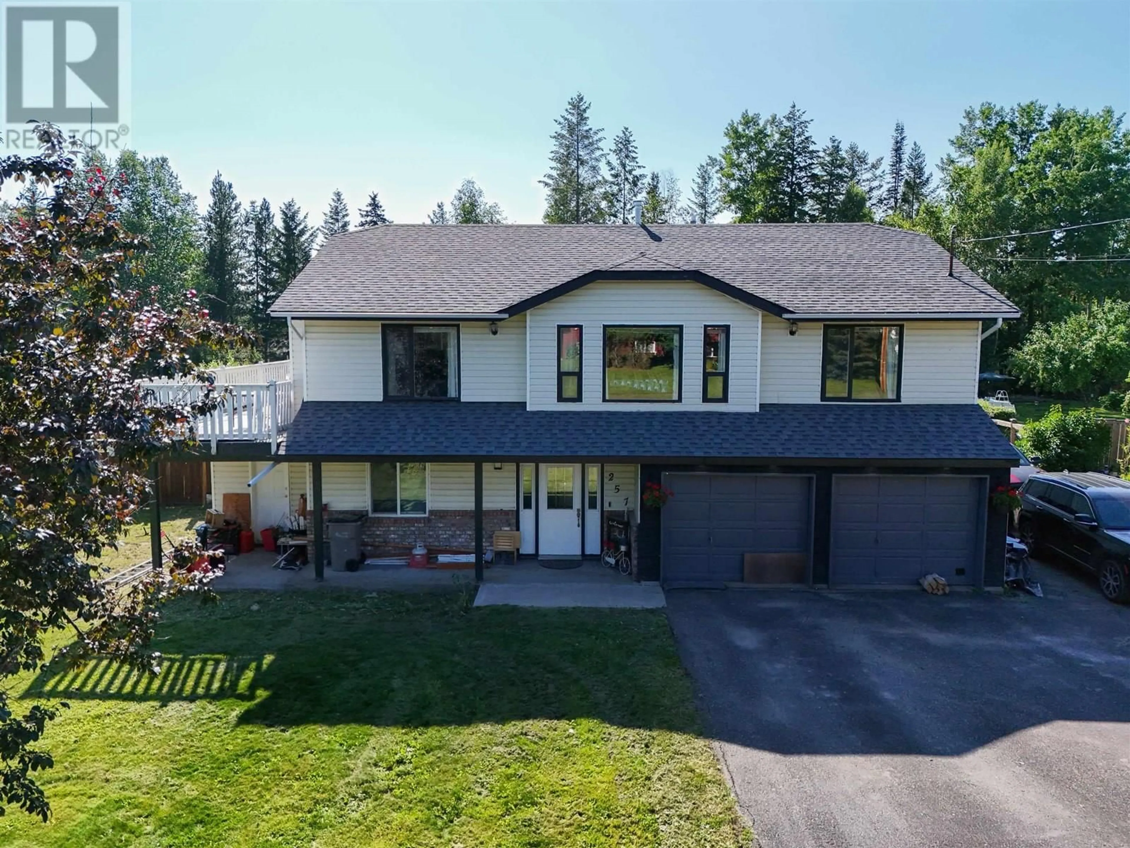 A pic from outside/outdoor area/front of a property/back of a property/a pic from drone, street for 257 THOMPSON ROAD, Quesnel British Columbia V2J5B5