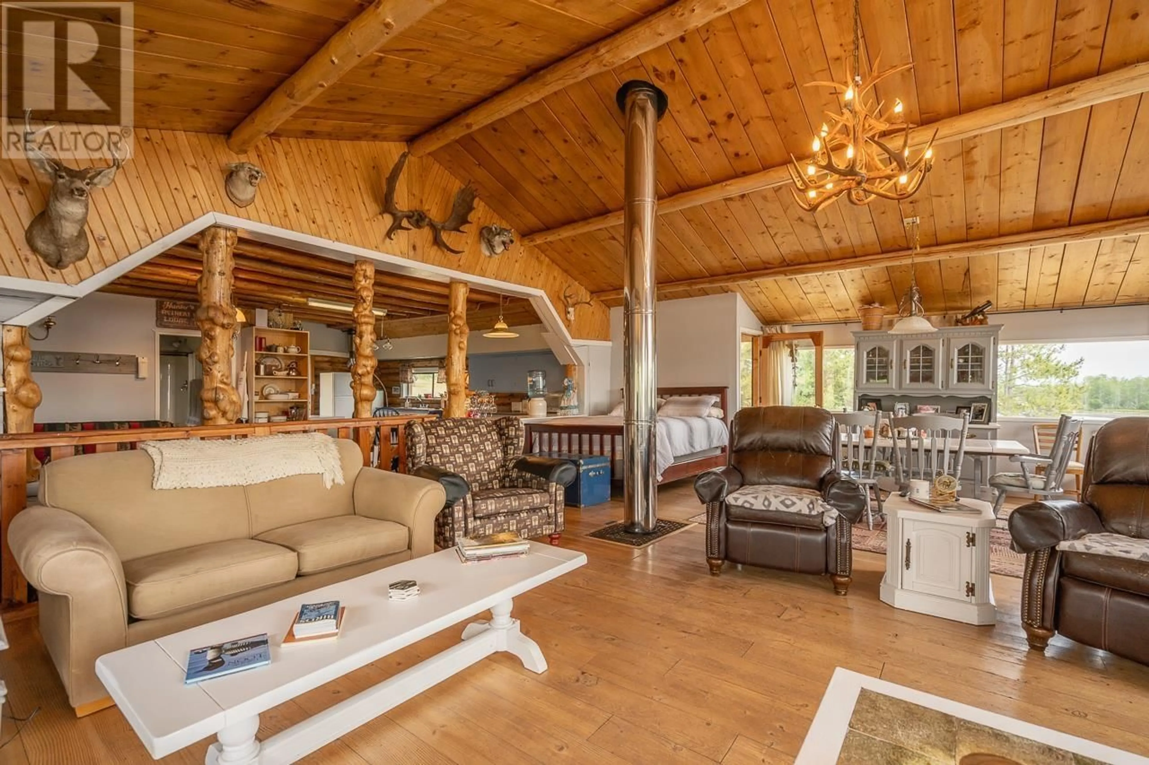 Living room with furniture, wood/laminate floor for Block C DL 8526 SCUM LAKE, Chilcotin British Columbia V0L1K0