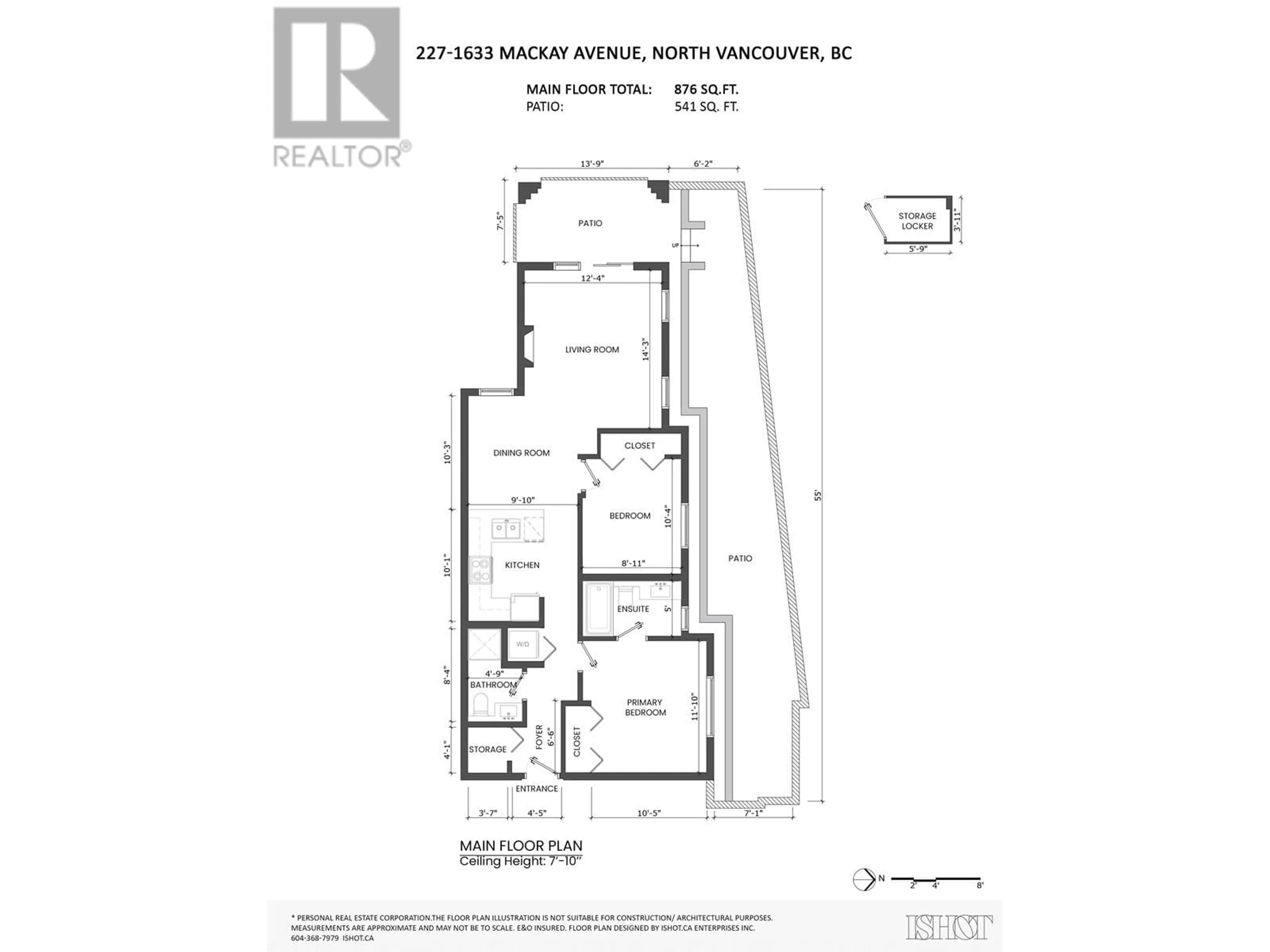 Floor plan for 227 - 1633 MACKAY AVENUE, North Vancouver British Columbia V7P0A2