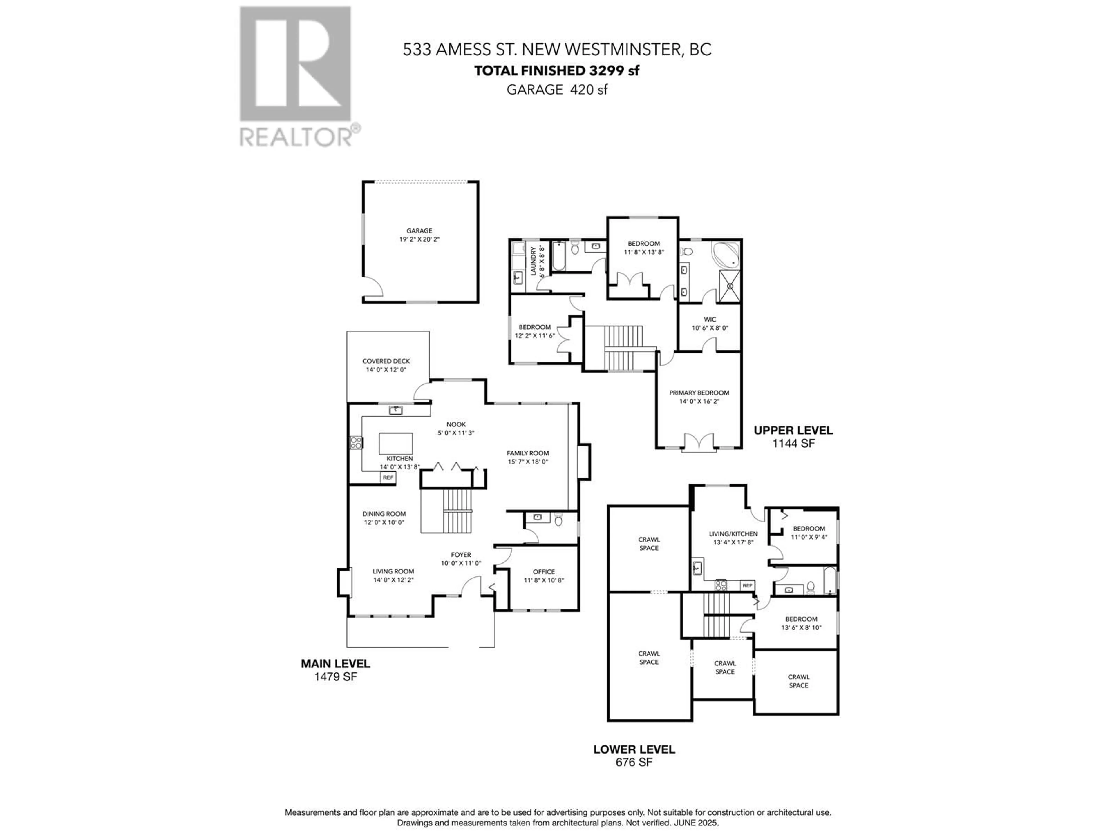 Floor plan for 533 AMESS STREET, New Westminster British Columbia V3L4A8