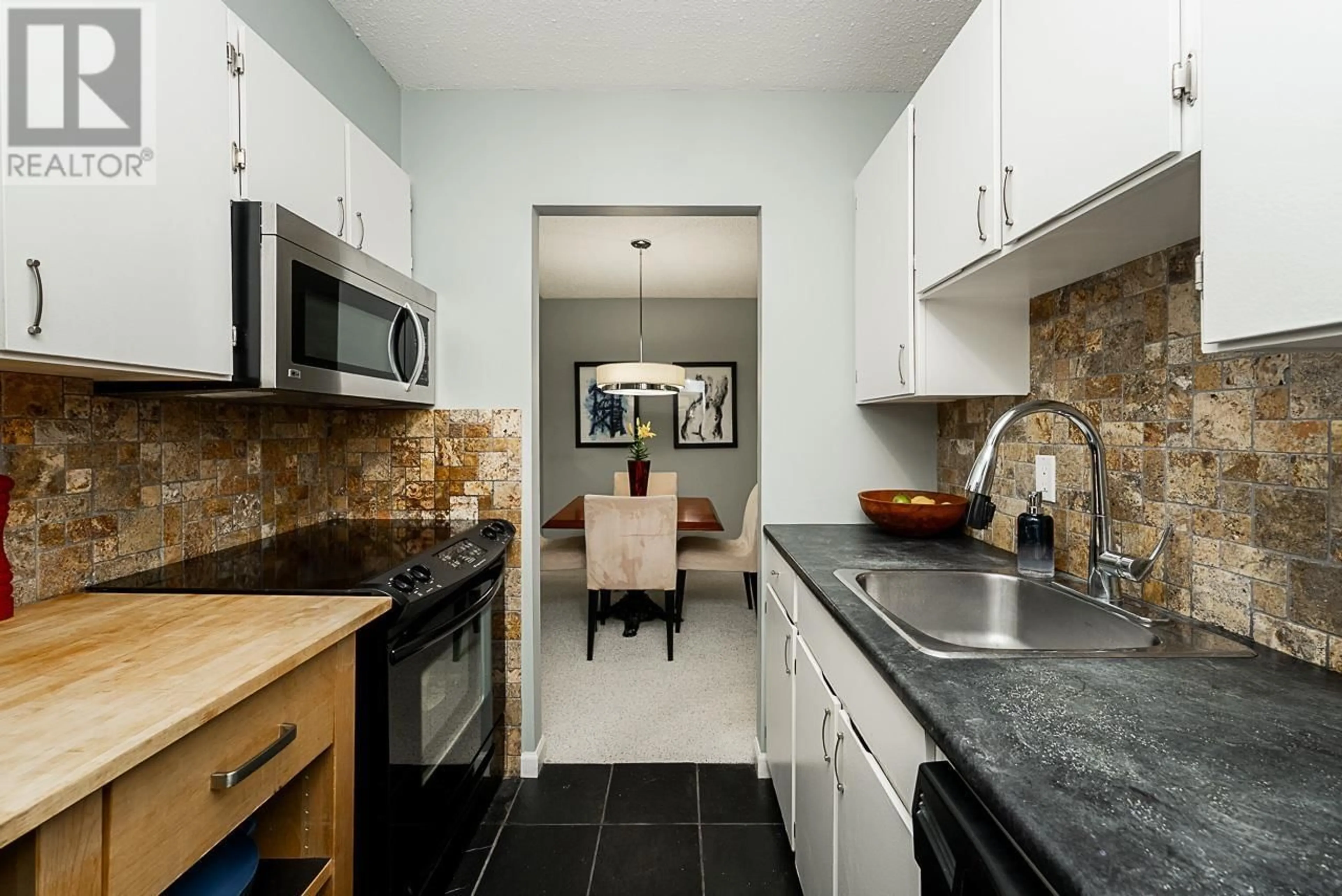 Standard kitchen, ceramic/tile floor for 203 - 9320 PARKSVILLE DRIVE, Richmond British Columbia V7E4N9