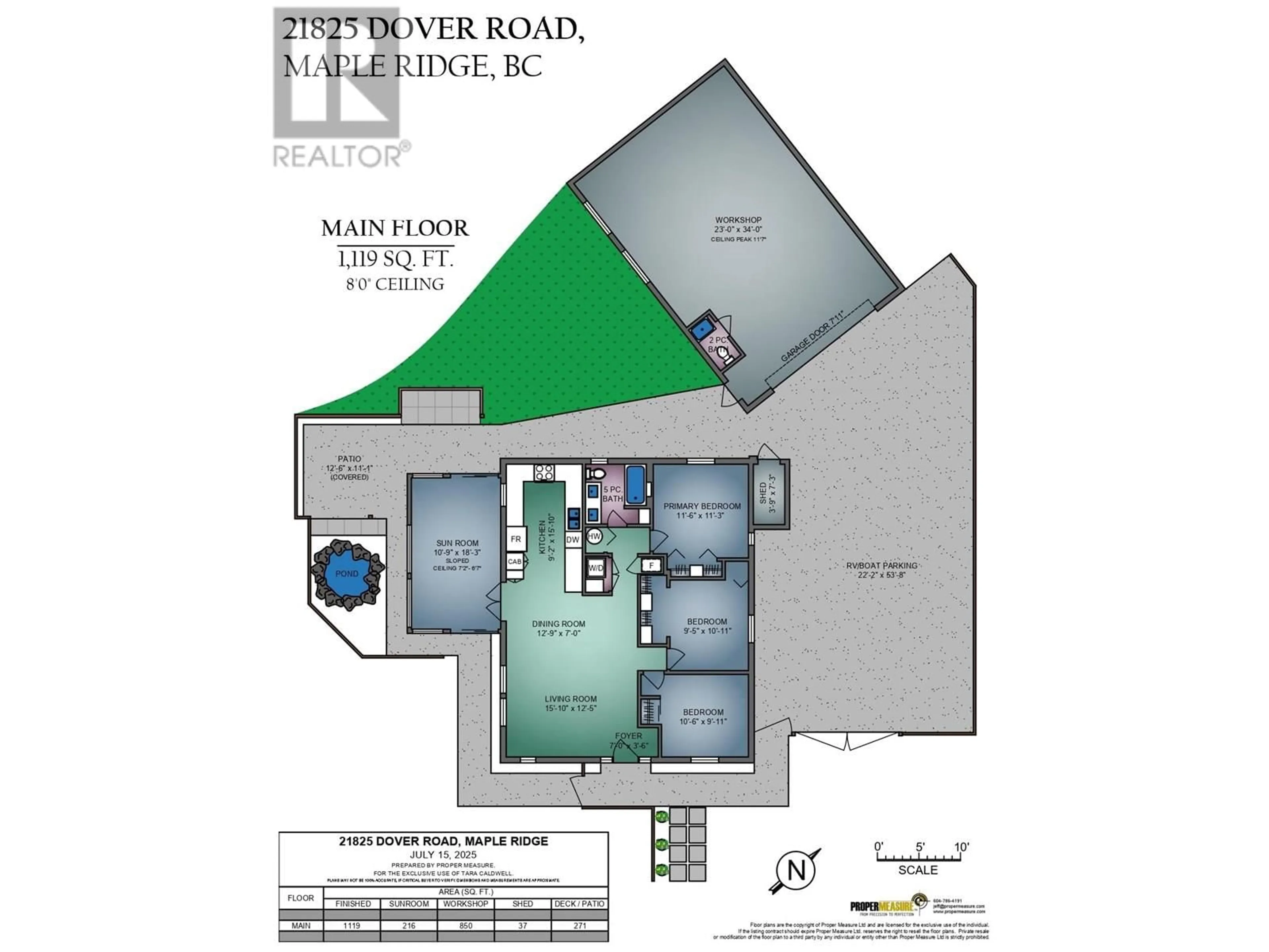 Floor plan for 21825 DOVER ROAD, Maple Ridge British Columbia V2X7V6