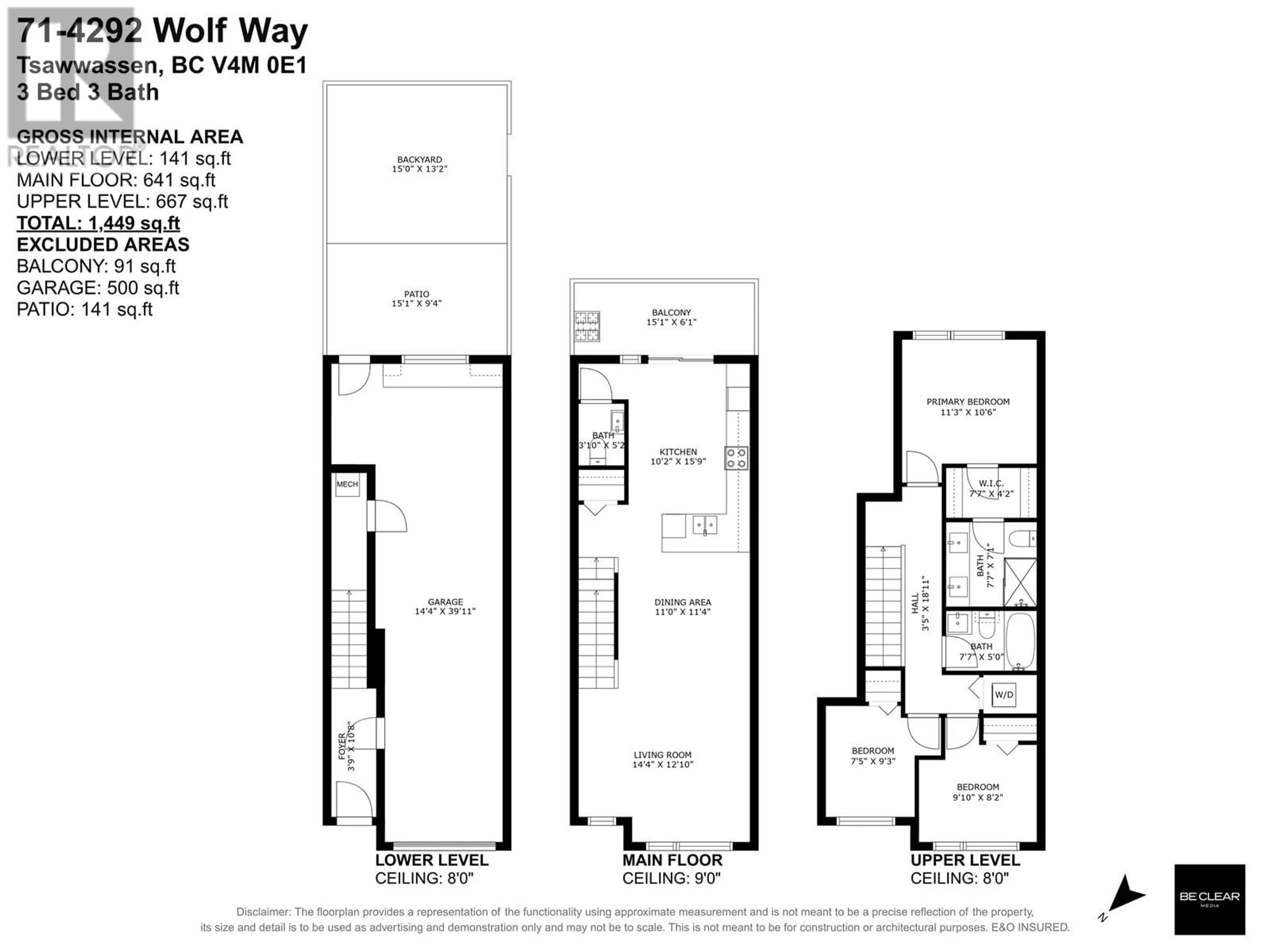Floor plan for 71 - 4292 WOLF WAY, Tsawwassen British Columbia V4M0E1