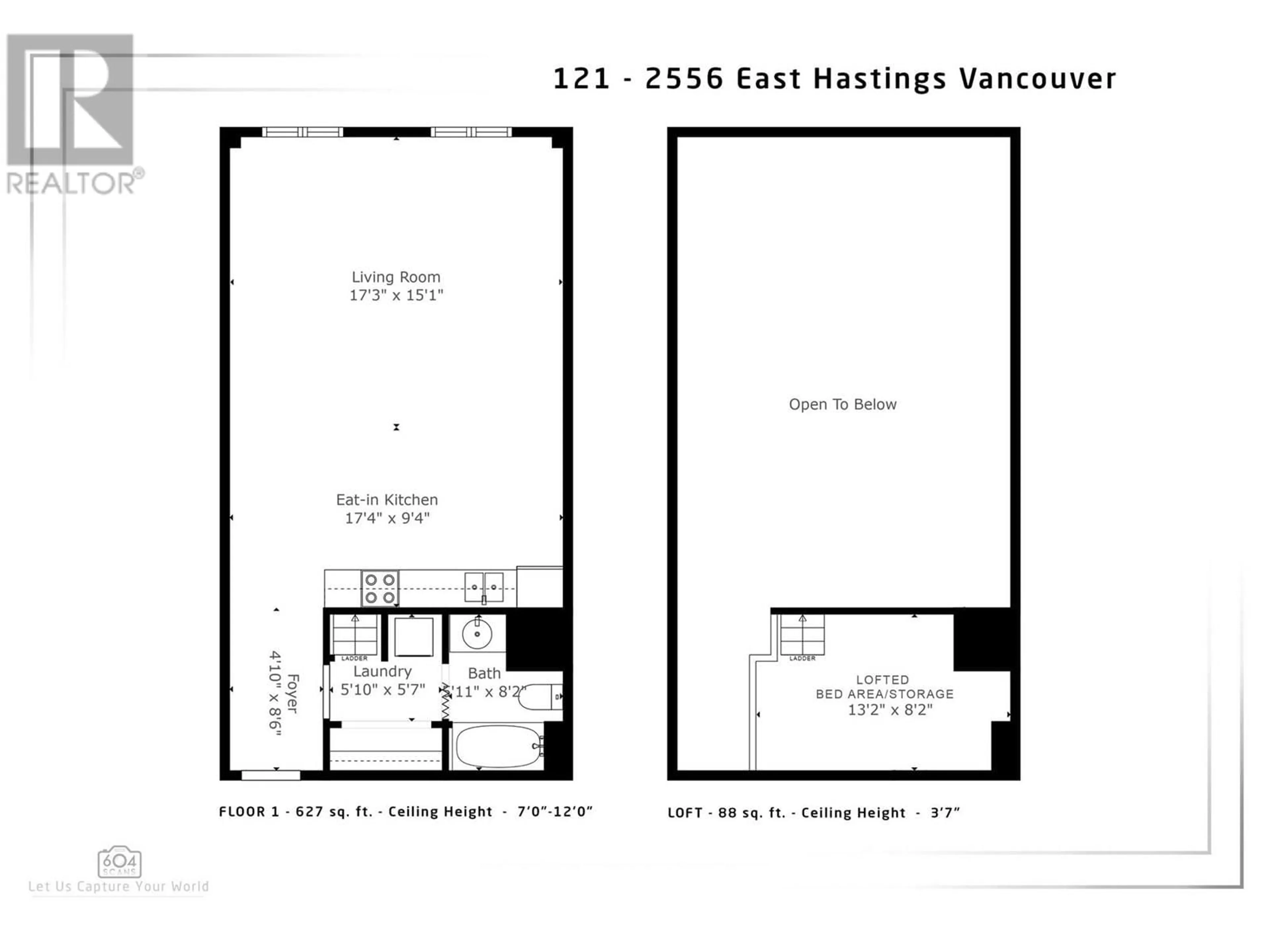 Floor plan for 121 - 2556 HASTINGS STREET, Vancouver British Columbia V5K1Z3