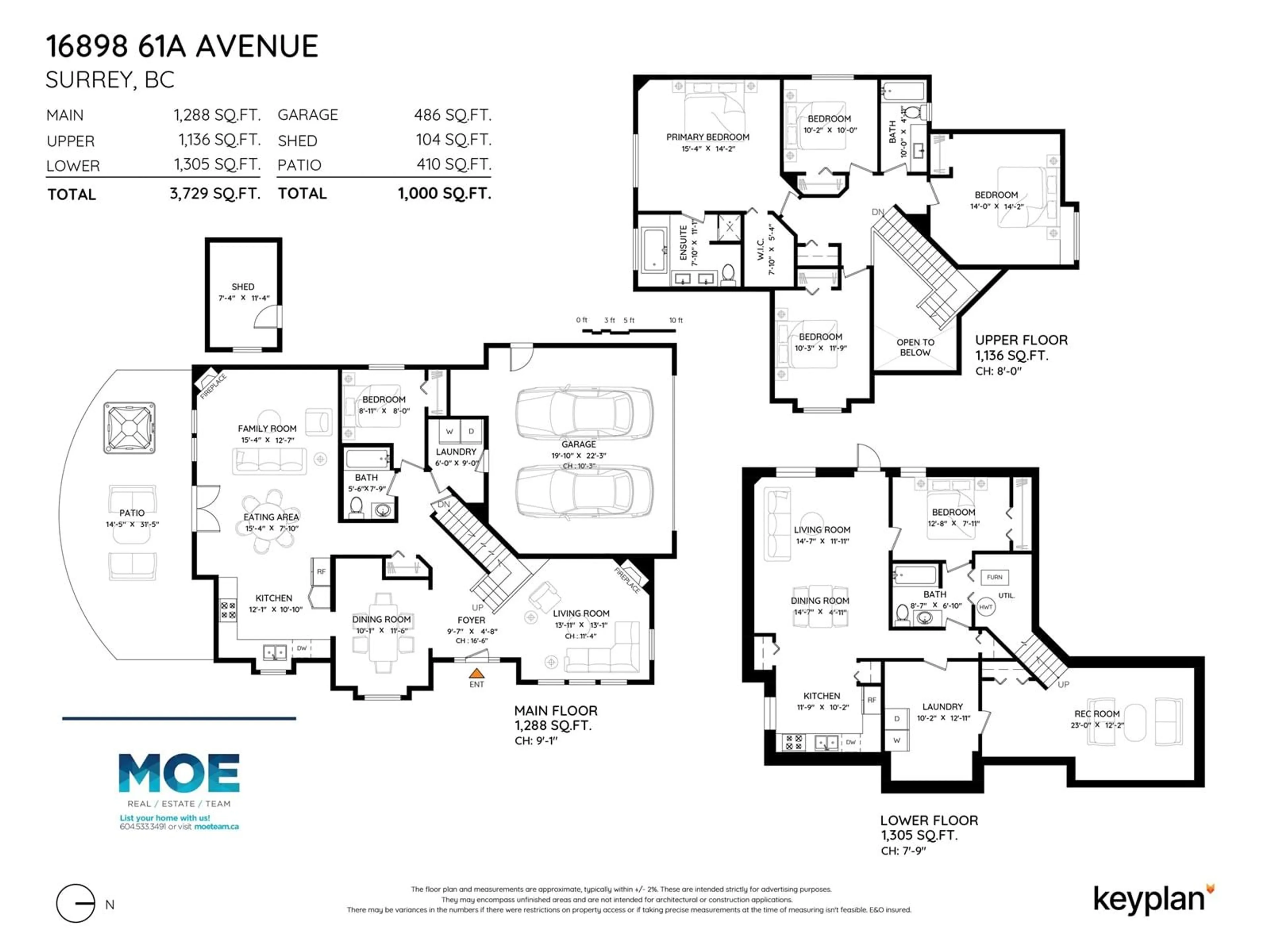 Floor plan for 16898 61A, Surrey British Columbia V3S8X7