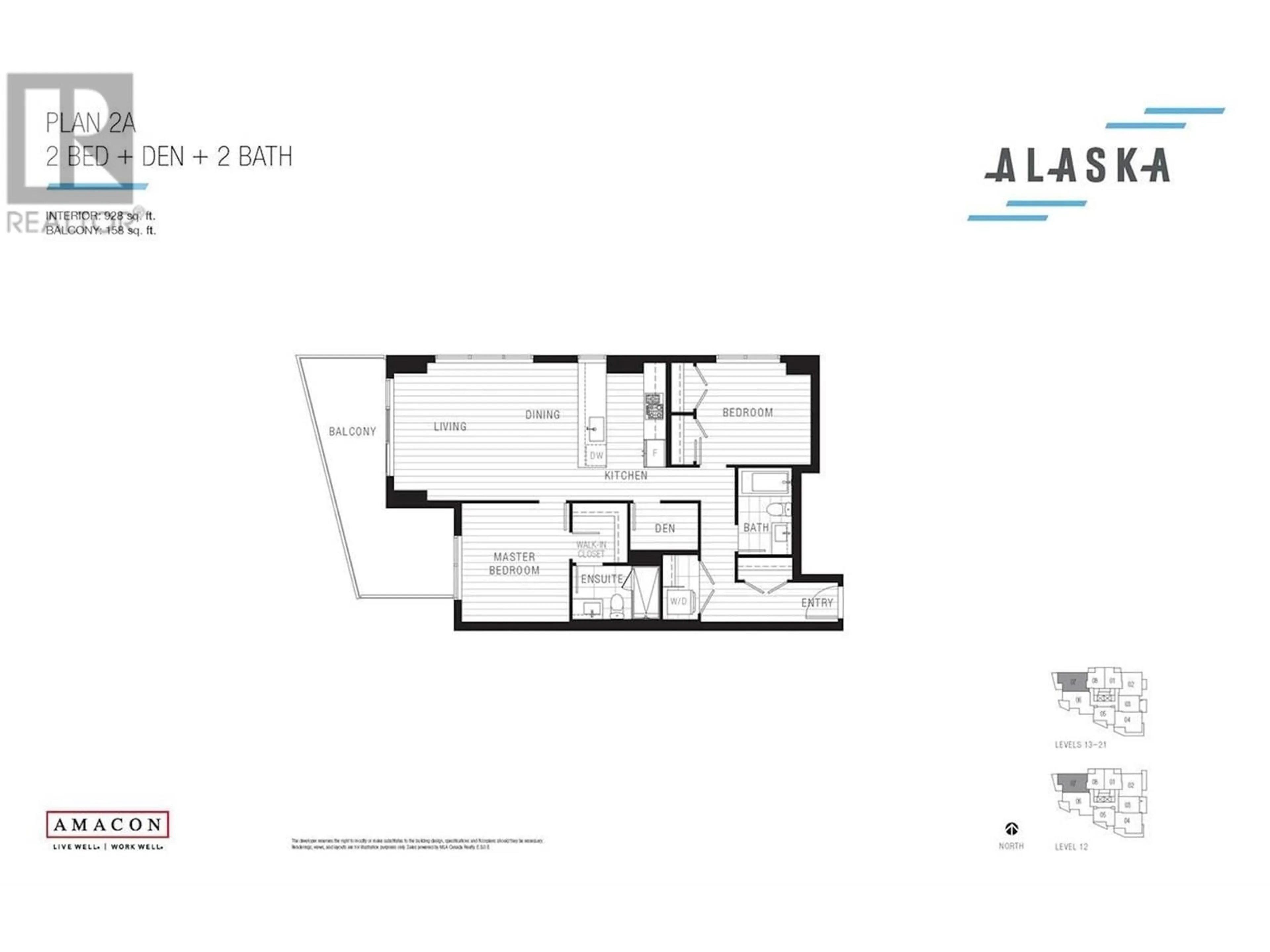 Floor plan for 1707 - 4433 ALASKA STREET, Burnaby British Columbia V5C5T3