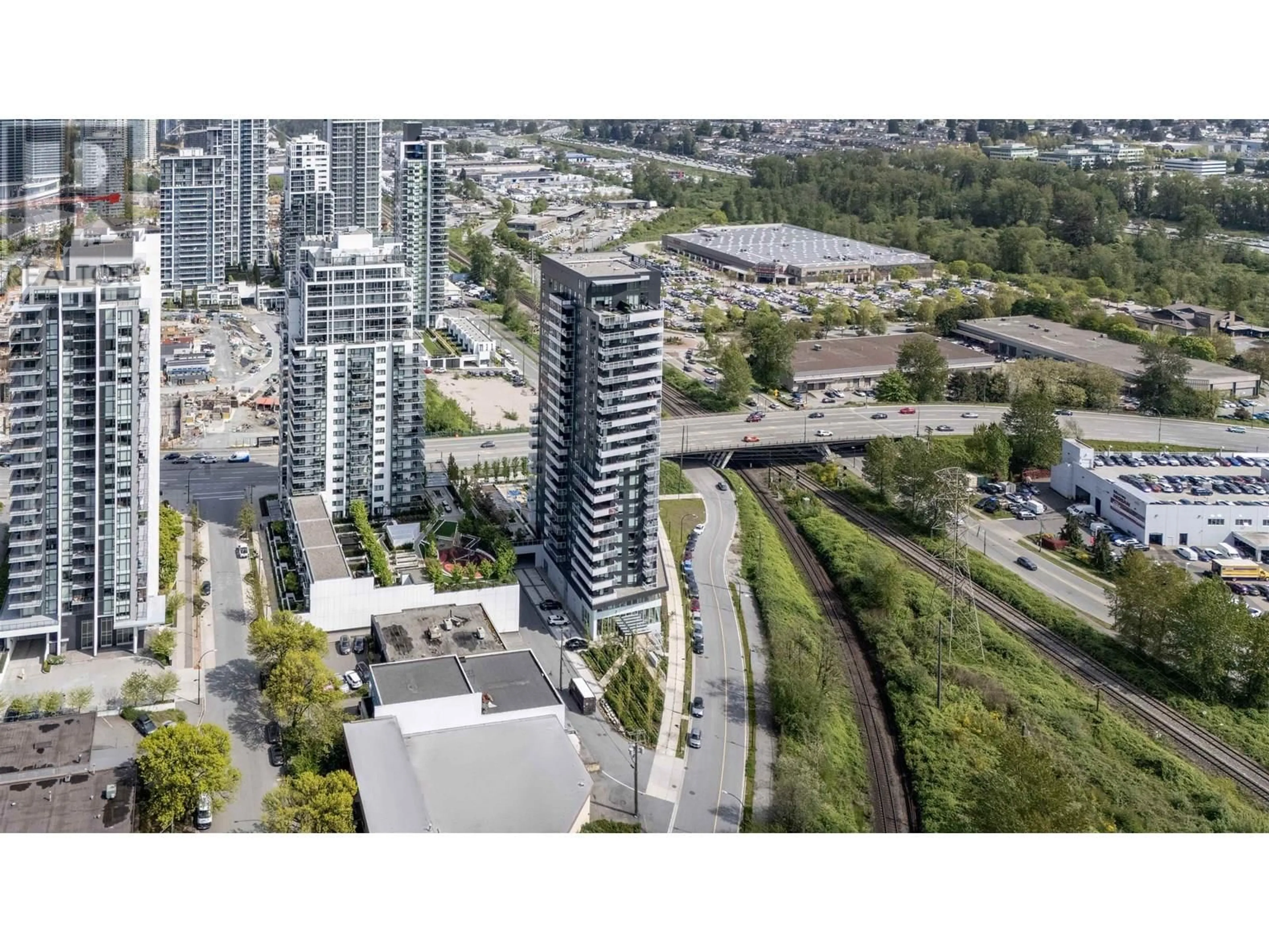 A pic from outside/outdoor area/front of a property/back of a property/a pic from drone, city buildings view from balcony for 1707 - 4433 ALASKA STREET, Burnaby British Columbia V5C5T3