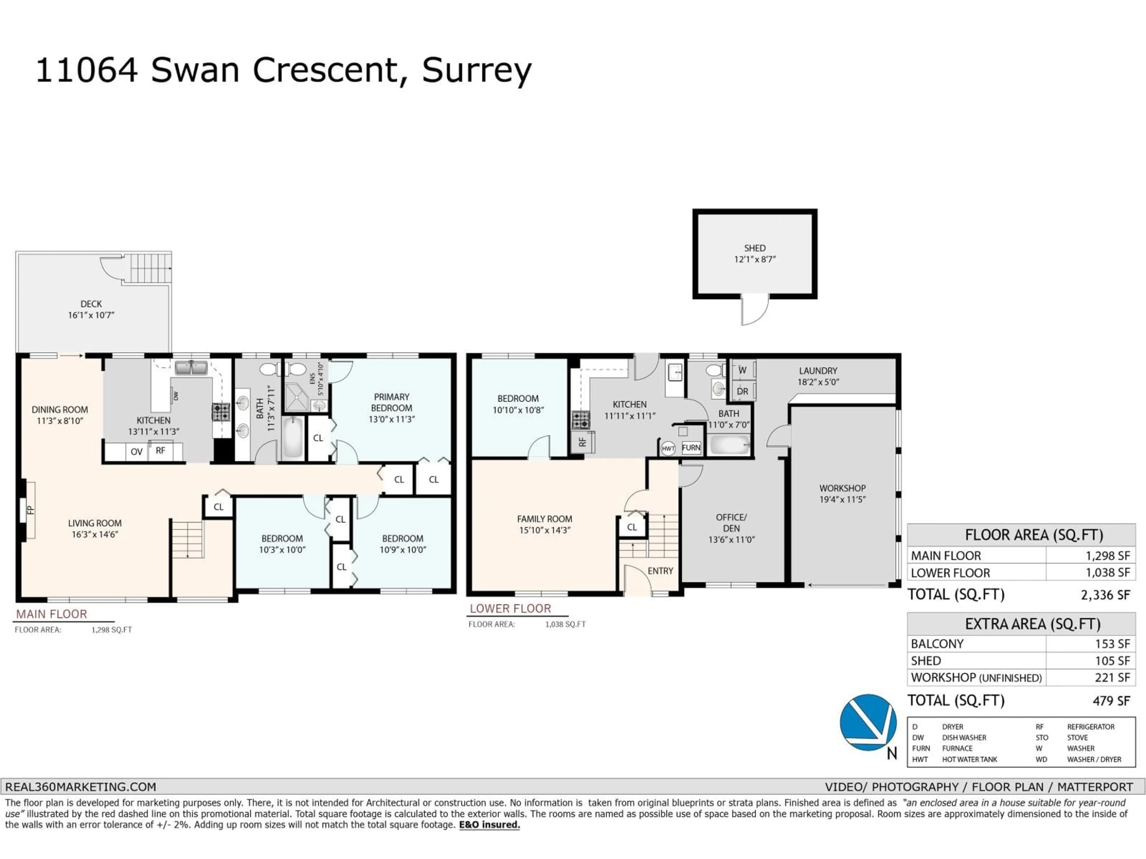 Floor plan for 11064 SWAN, Surrey British Columbia V3R5B6