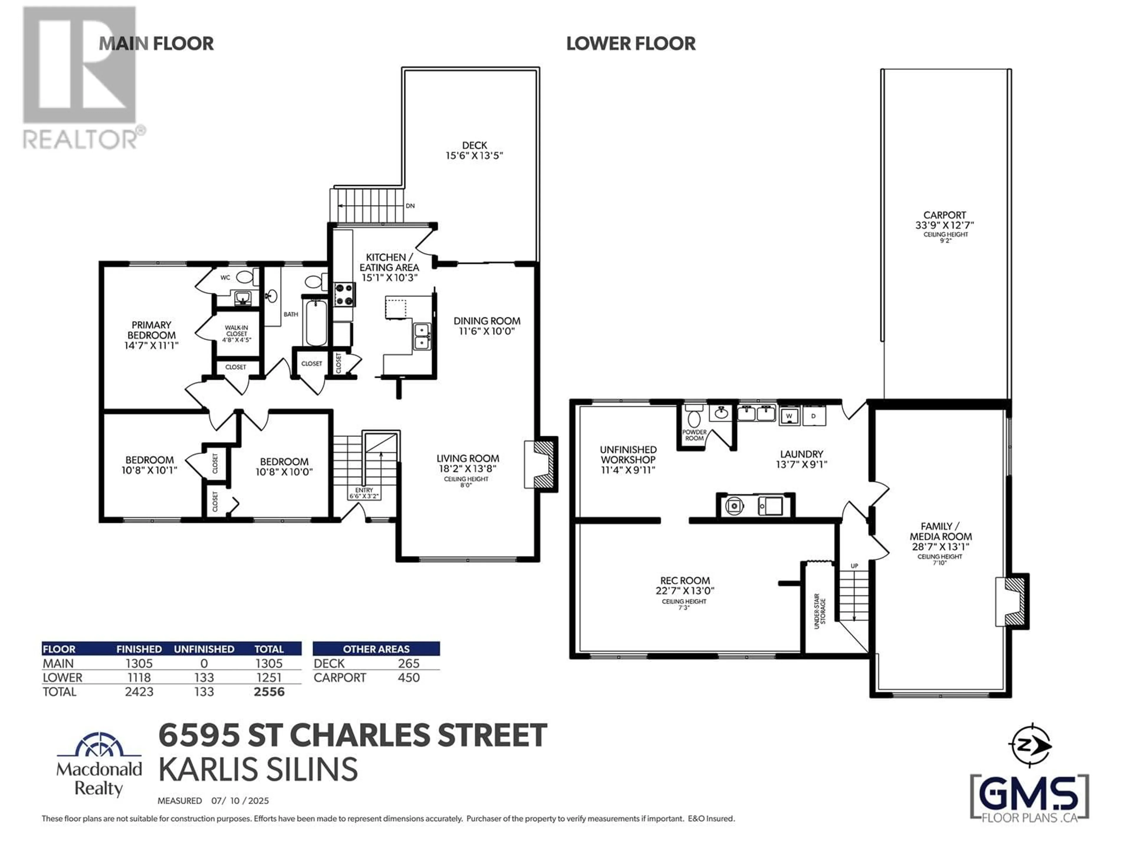 Floor plan for 6595 ST CHARLES PLACE, Burnaby British Columbia V5H3W1
