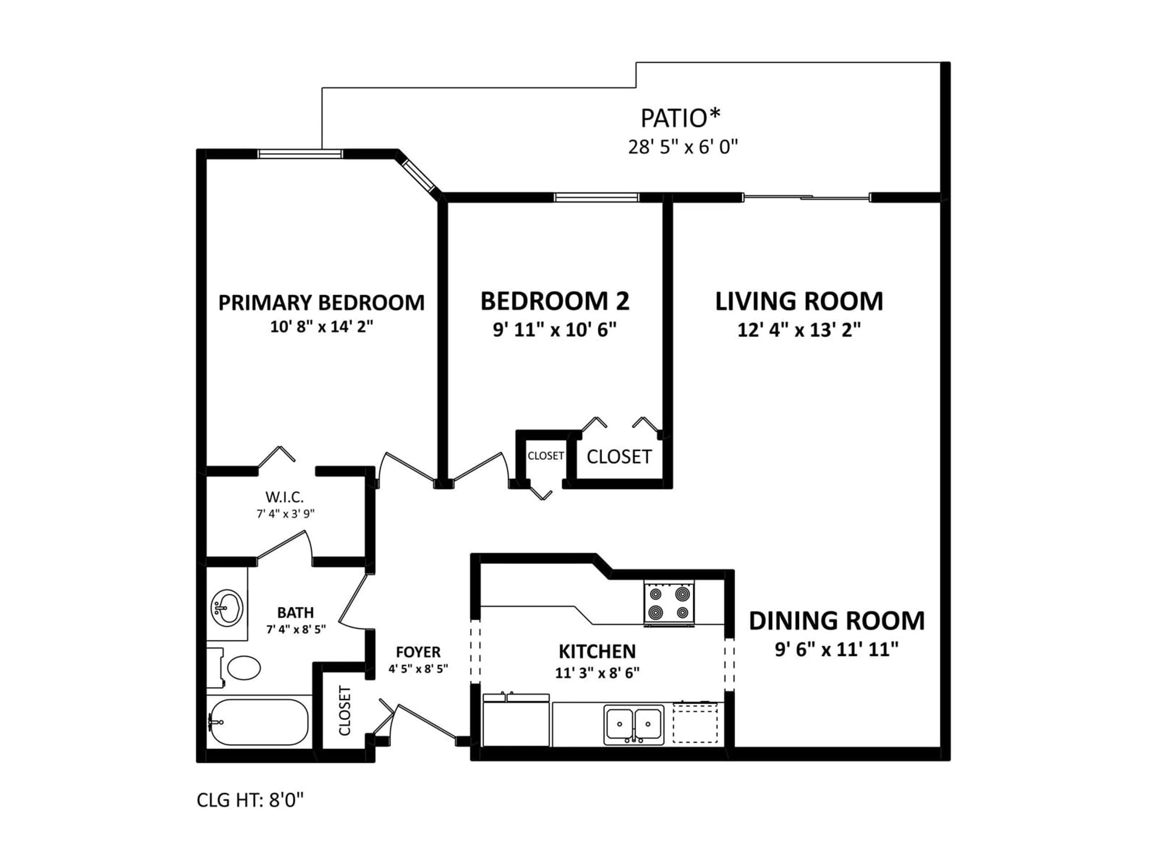 Floor plan for 115 - 1760 SOUTHMERE, Surrey British Columbia V4A6E5