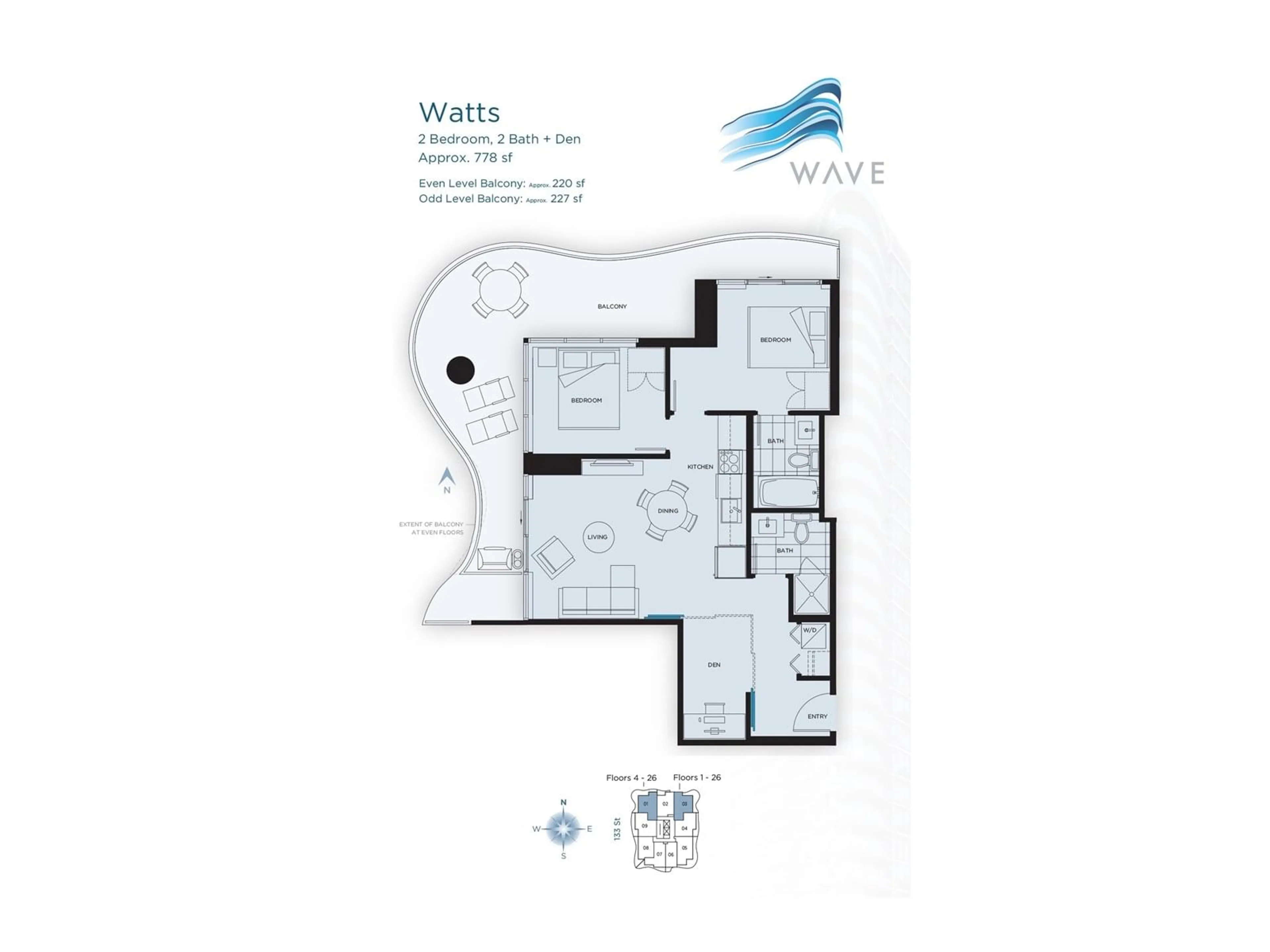 Floor plan for 305 - 13303 CENTRAL, Surrey British Columbia V3T0K6