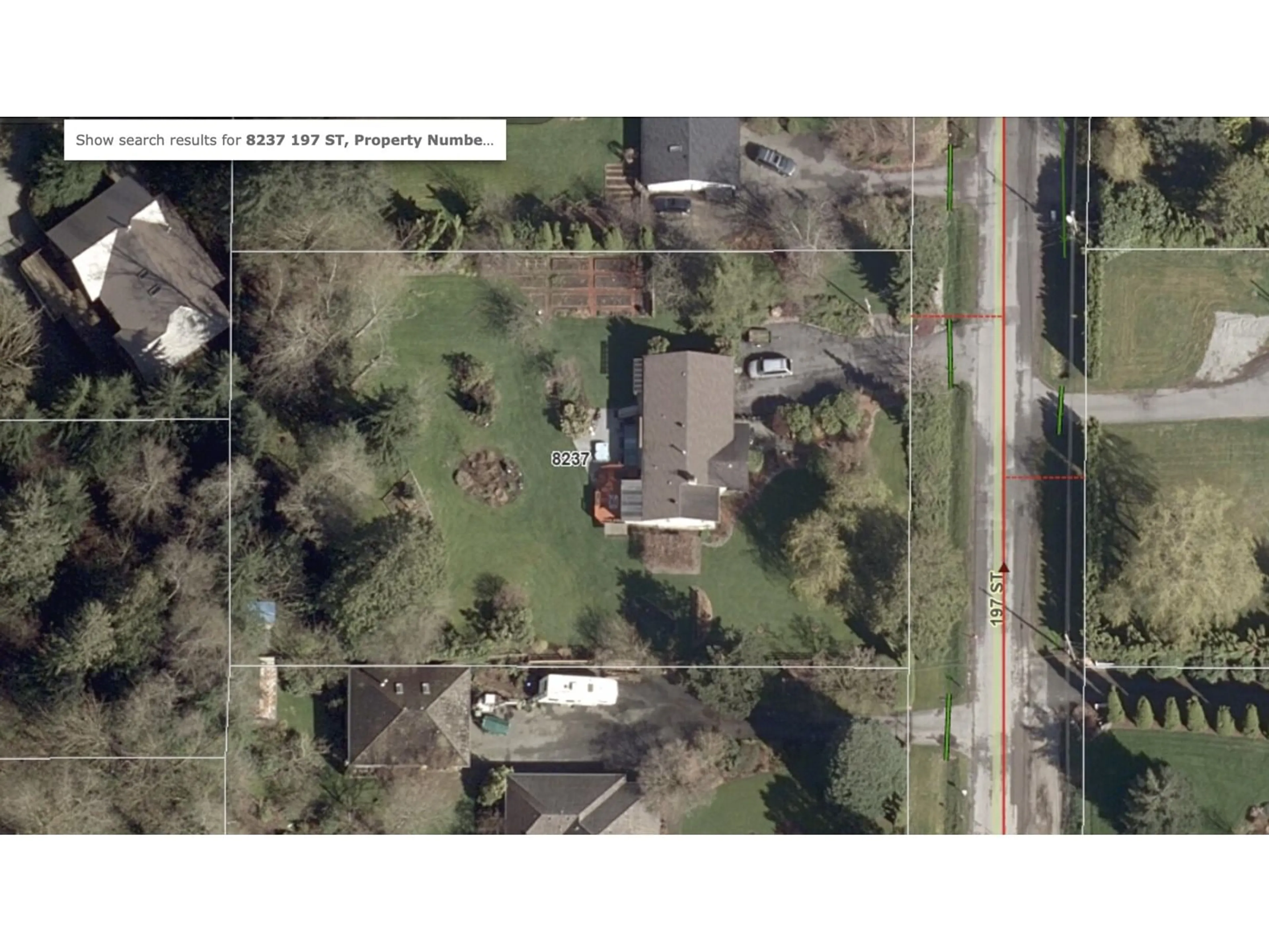 A pic from outside/outdoor area/front of a property/back of a property/a pic from drone, street for 8237 197, Langley British Columbia V2Y1Z1