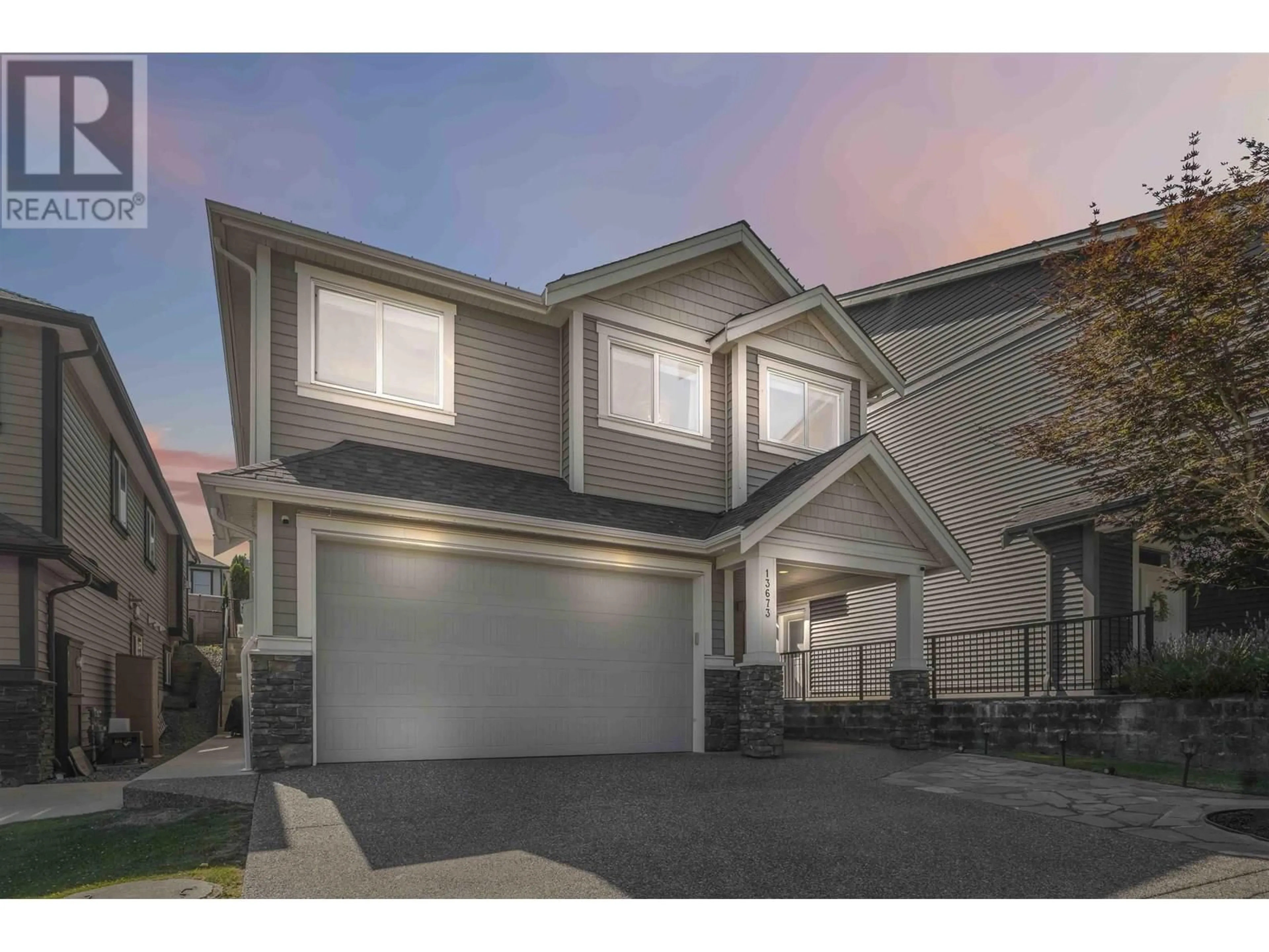 Home with vinyl exterior material, street for 13673 230A STREET, Maple Ridge British Columbia V4R0G4