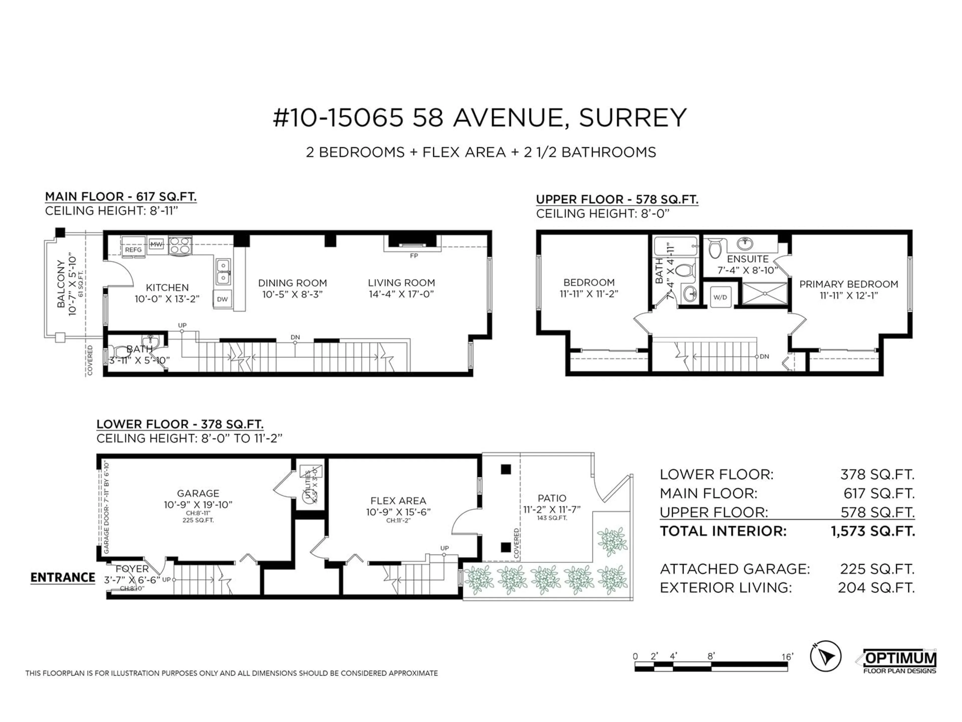 Floor plan for 10 - 15065 58, Surrey British Columbia V3S8Z5